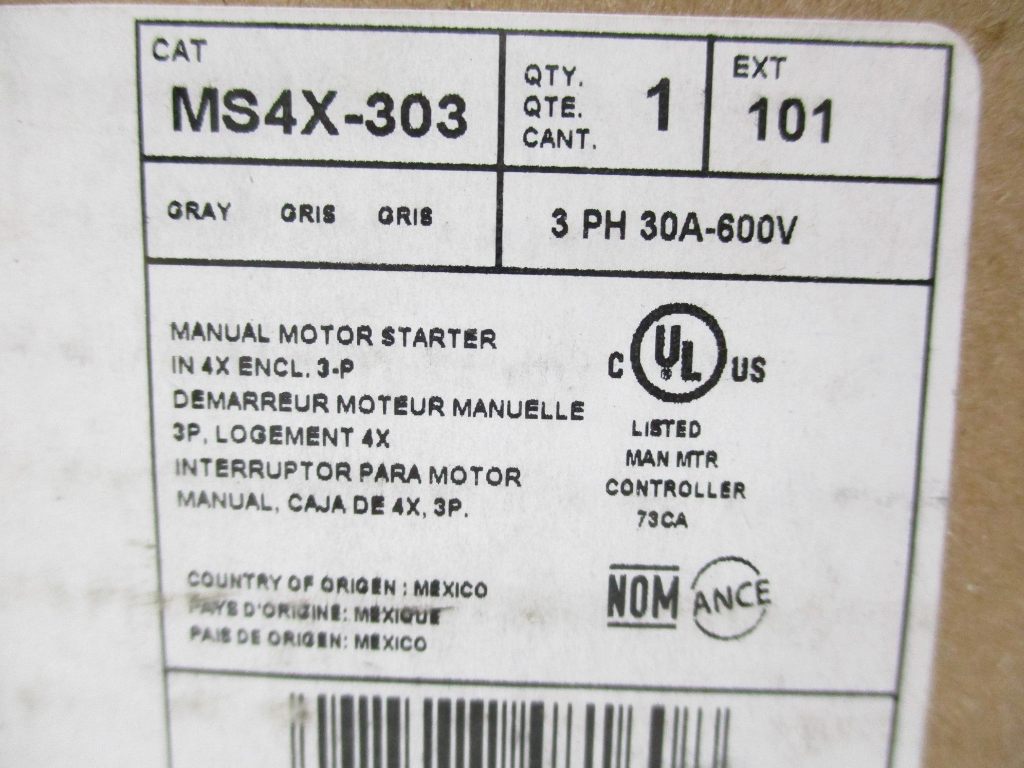 LEVITON 101-MS4X-303 NSMP