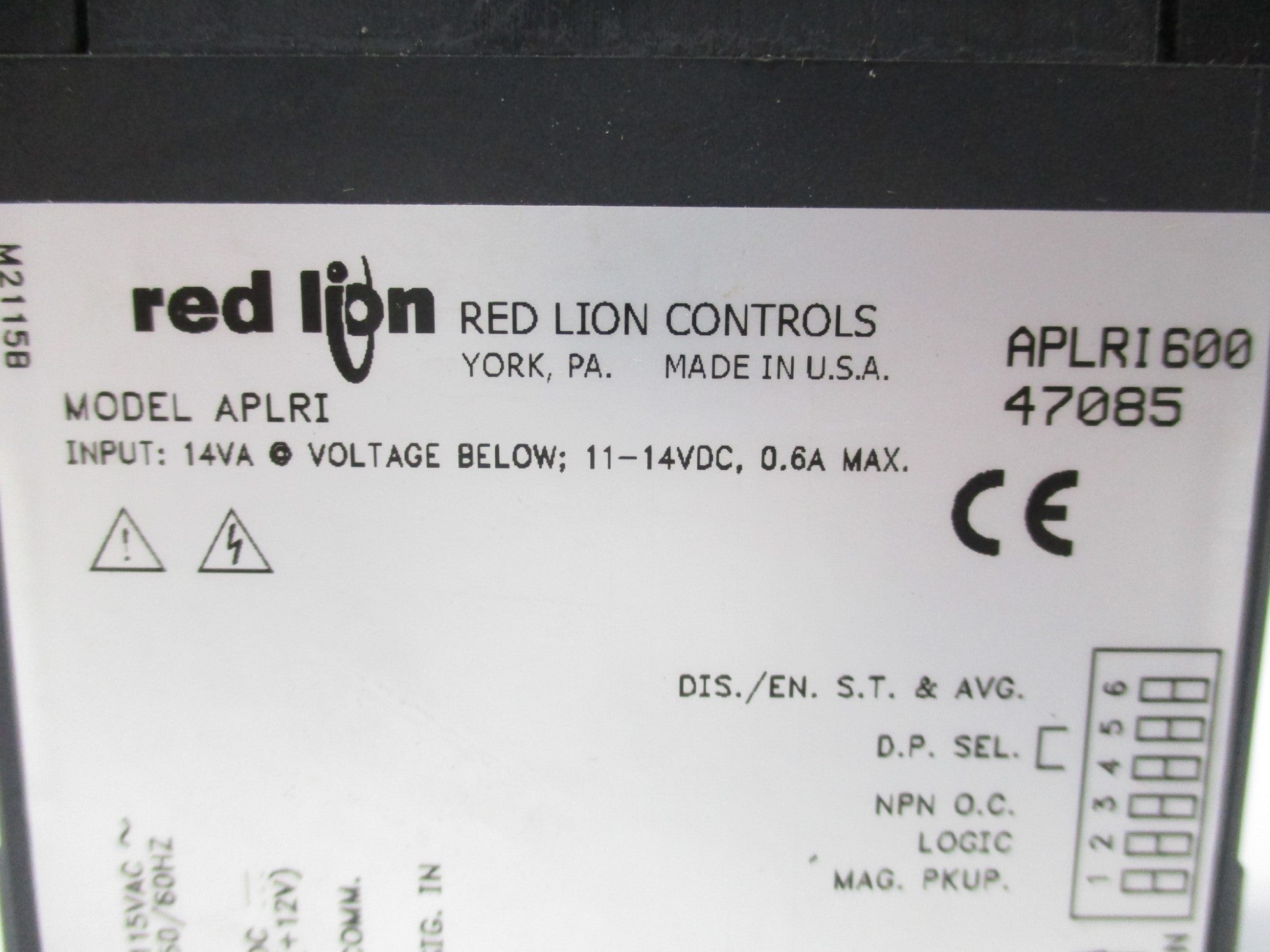 RED LION CONTROLS APLRI600 11-14VDC 0.6A NSMP
