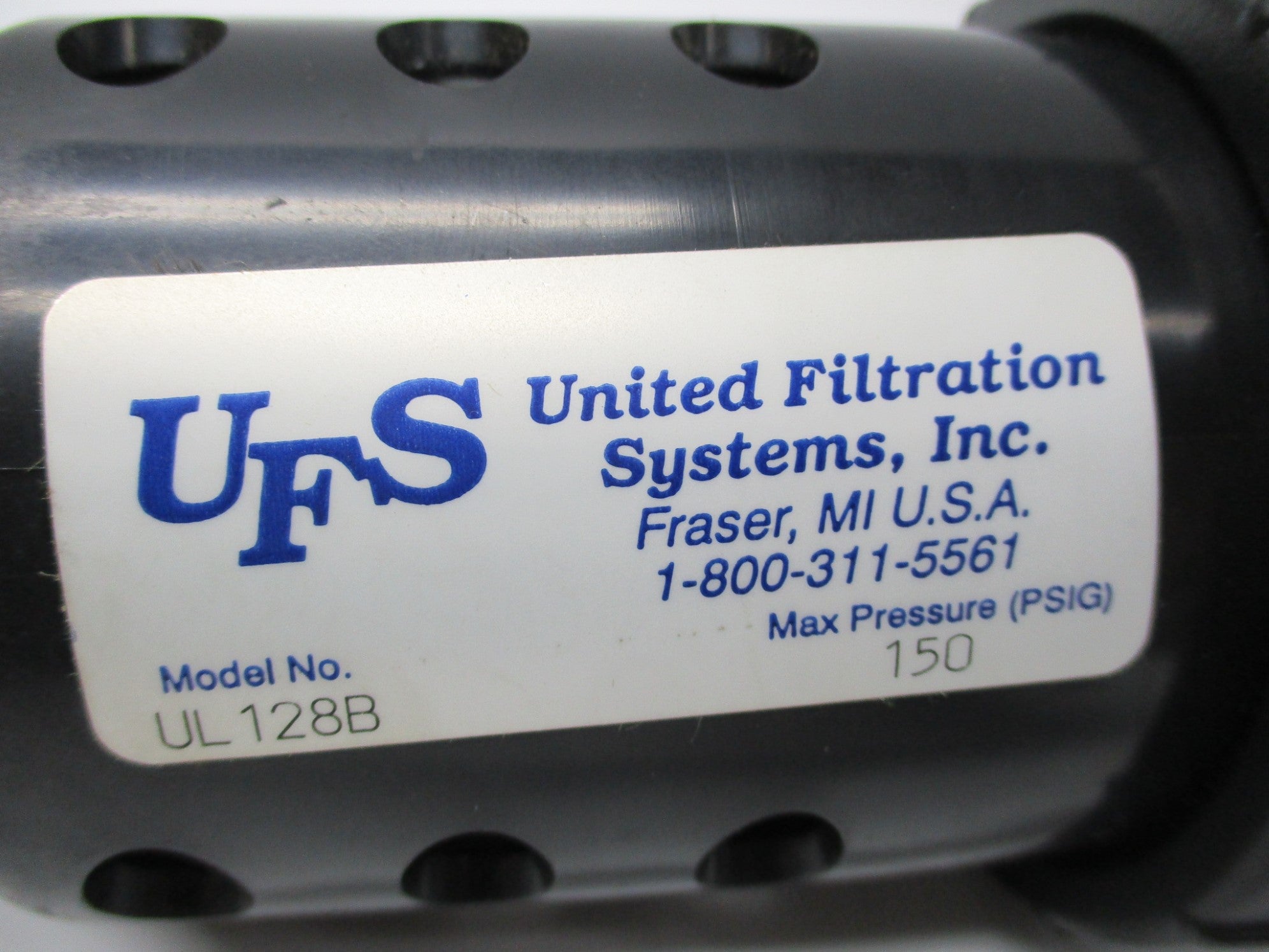 UNITED FILTRATION SYSTEMS UL128B 150PSIG NSMP