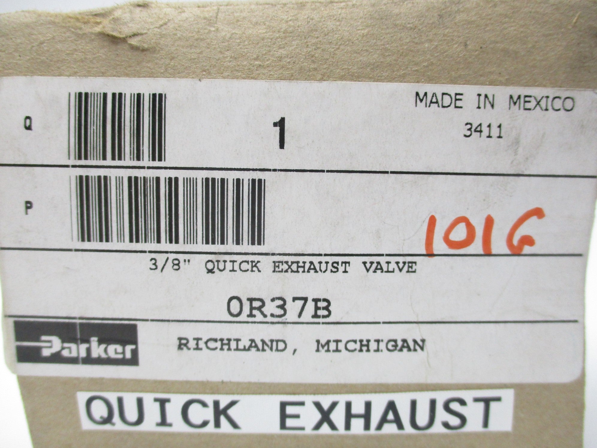 PARKER 0R37B 150PSI 3/8" NSMP