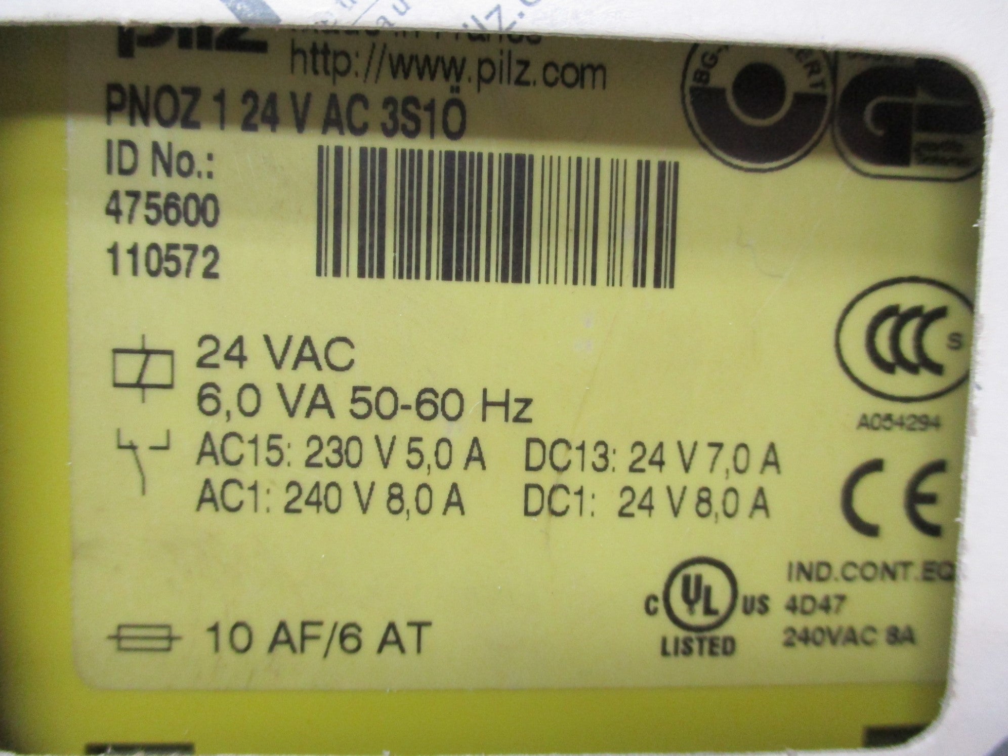 PILZ PNOZ124VAC3S10 NSMP