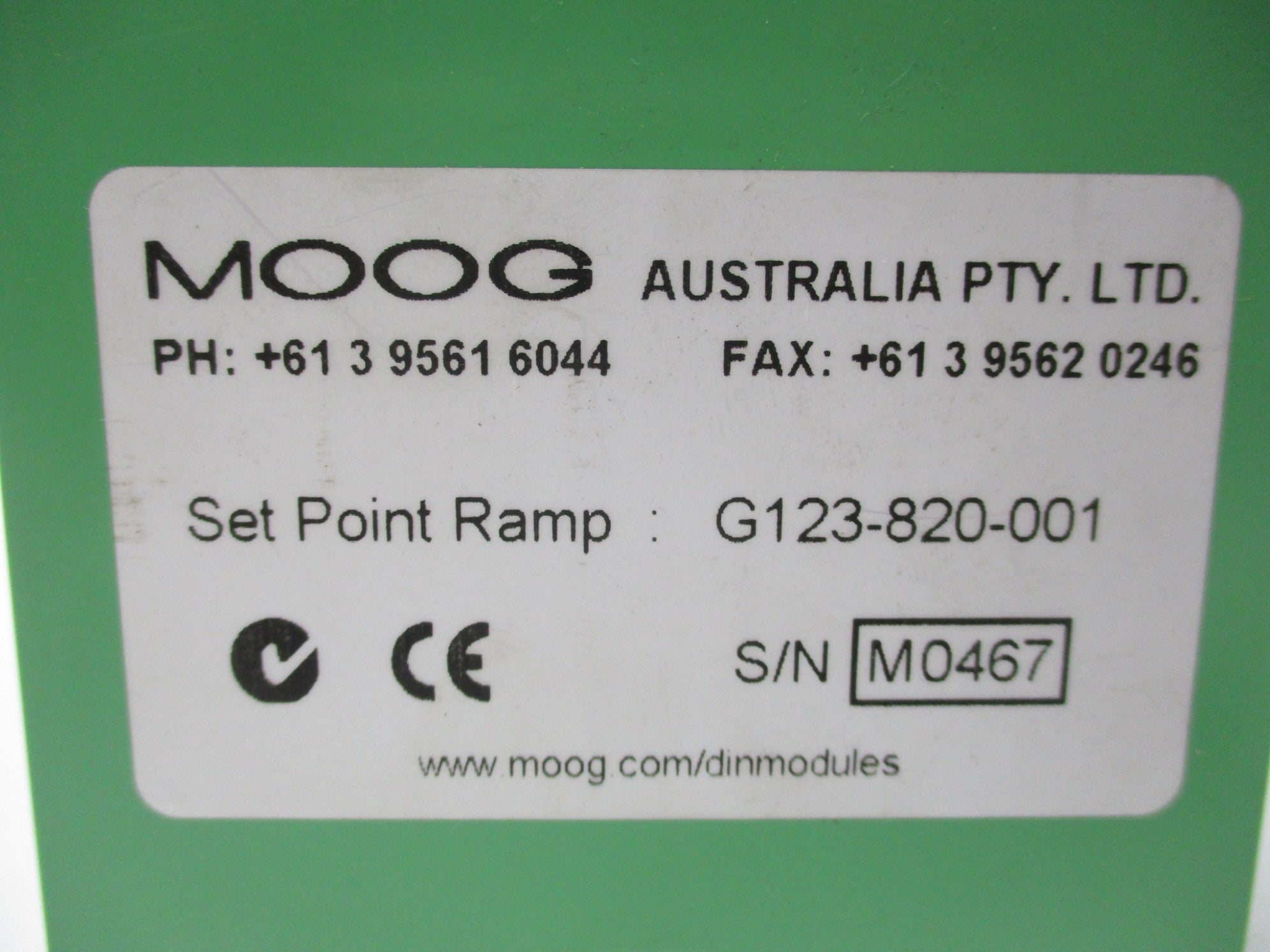 MOOG G123-820-001 NSMP