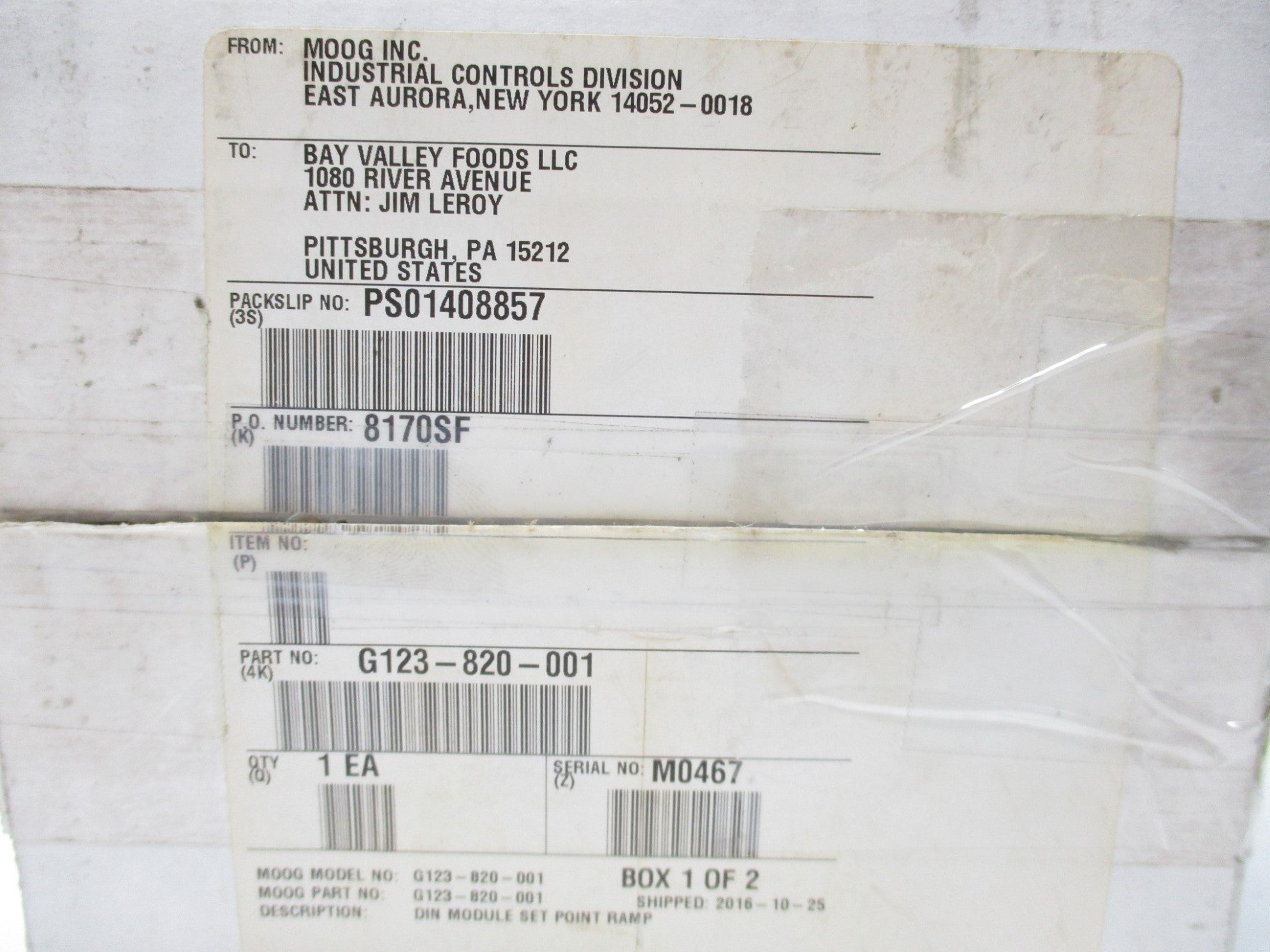 MOOG G123-820-001 NSMP