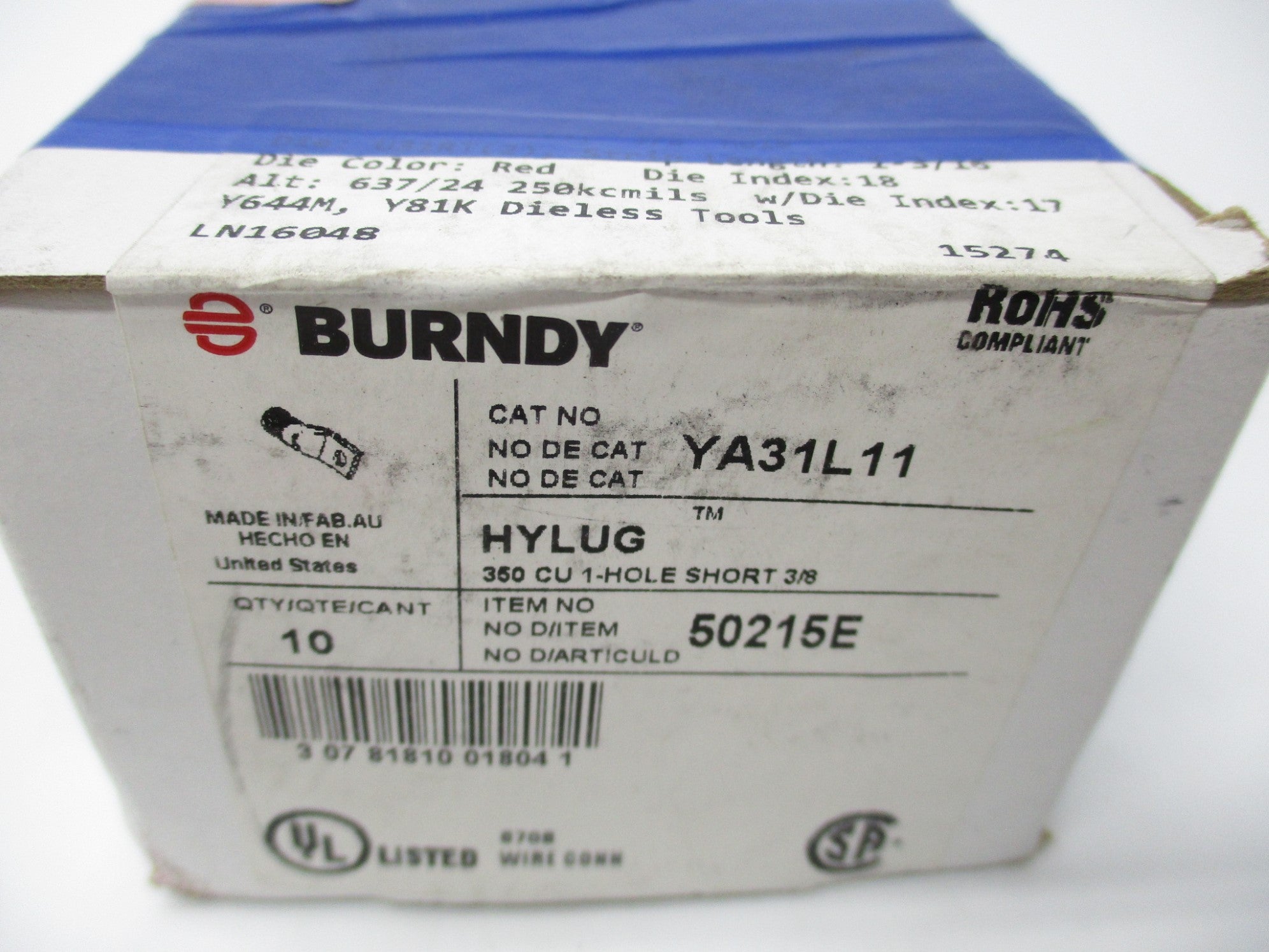 BURNDY YA31L11 (PKG OF 10) NSFS