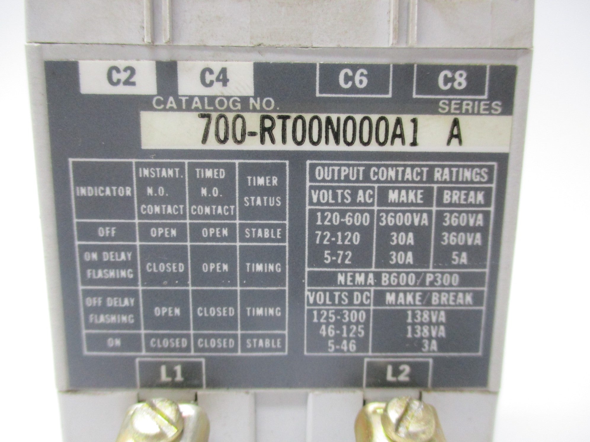 INDUSTRIAL SPARE PART 700-RT00N000A1 110-120V 30A SER. A UNMP