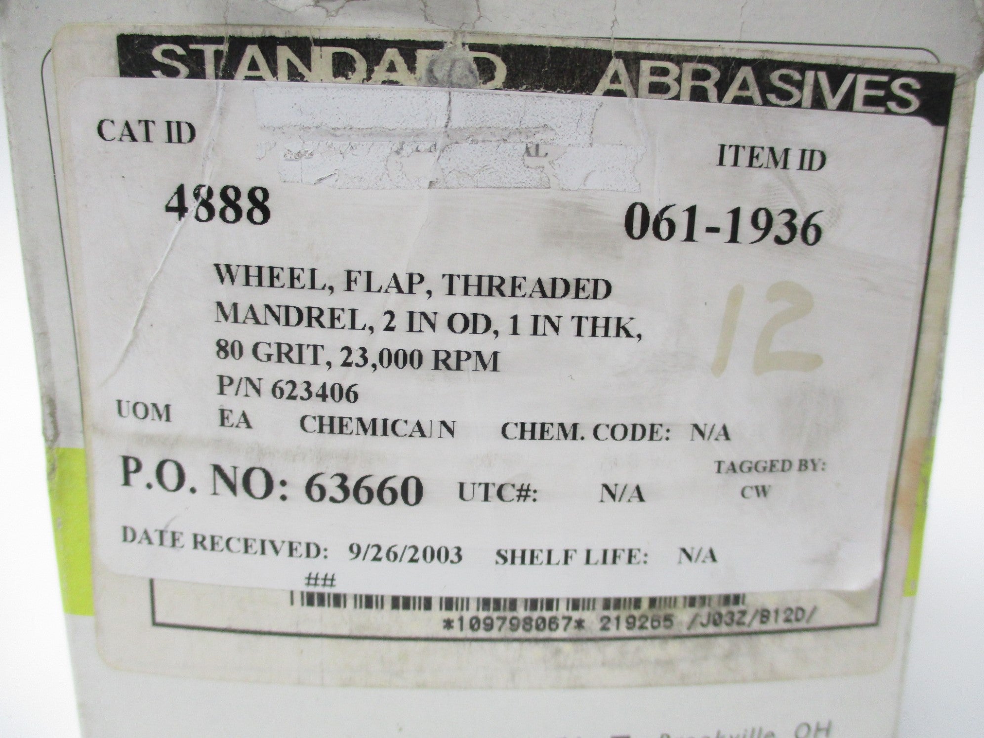 STANDARD ABRASIVES 623406 (PKG OF 12) NSMP