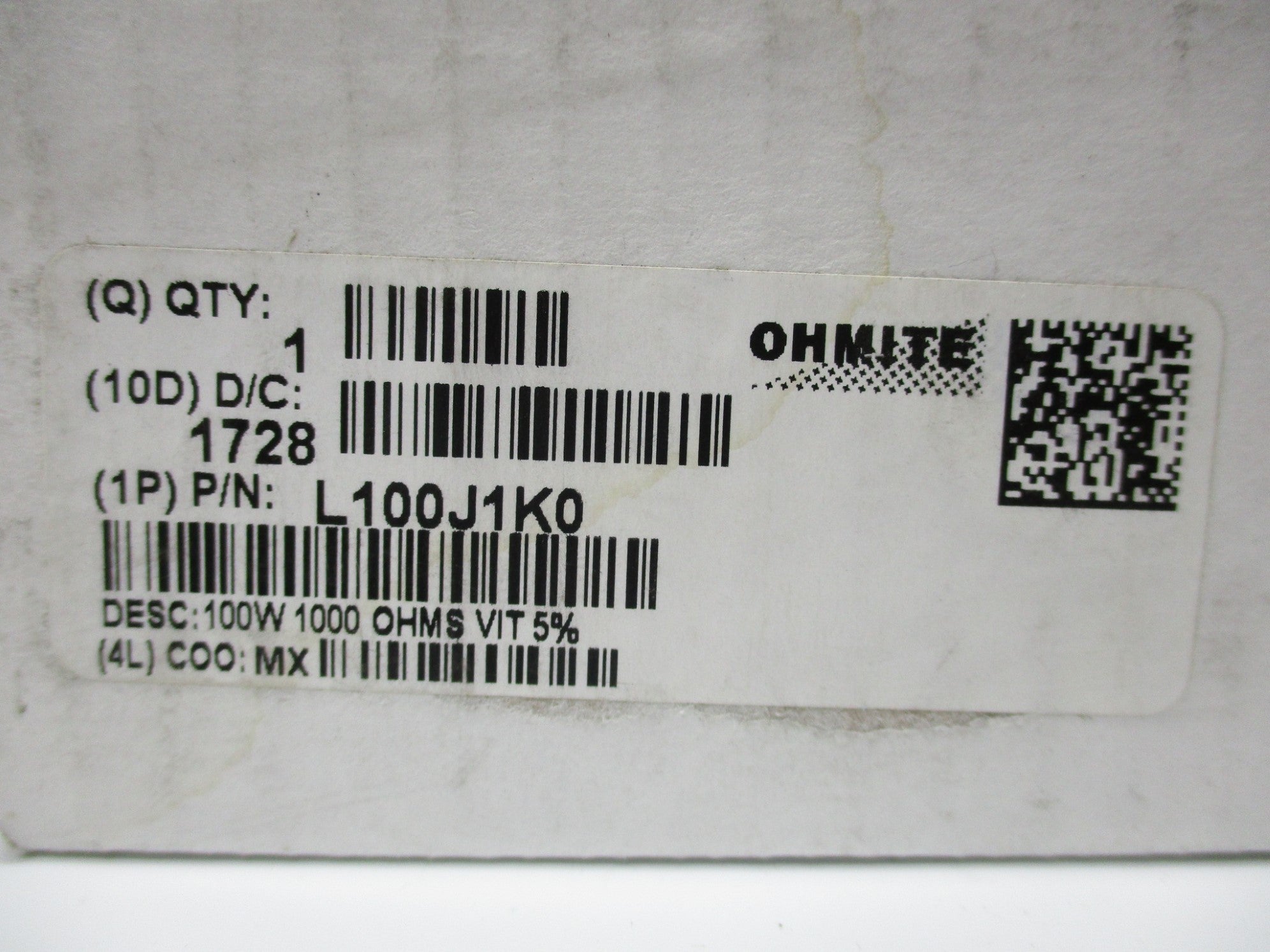 OHMITE L100J1K0 NSMP