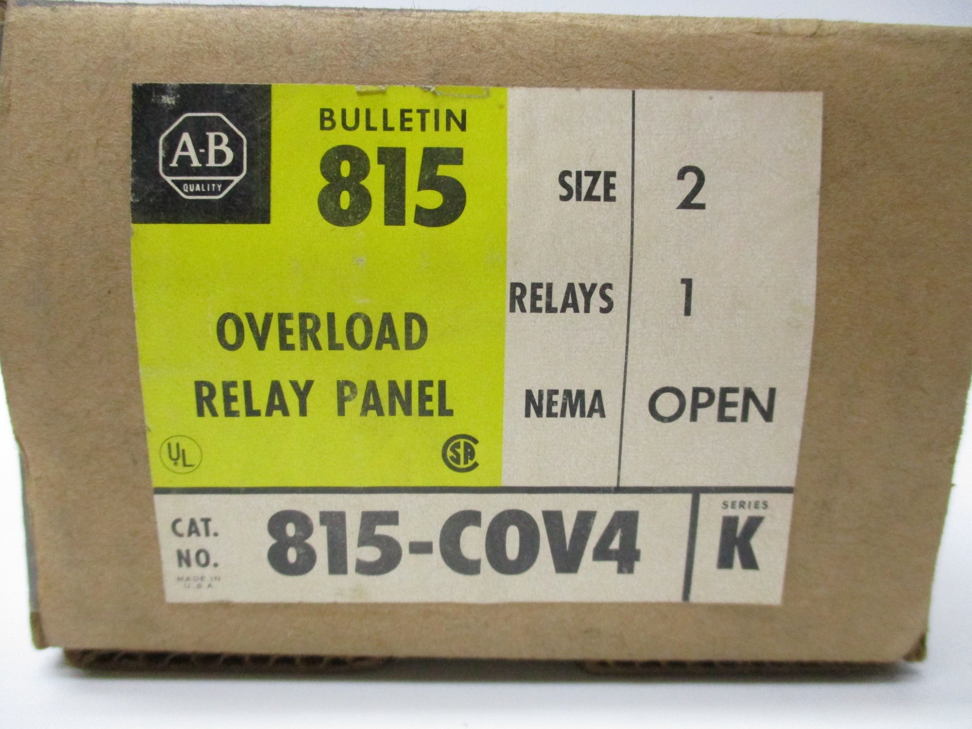 INDUSTRIAL SPARE PART 815-COV4 SER. K 600VAC (BR/YL) NSMP