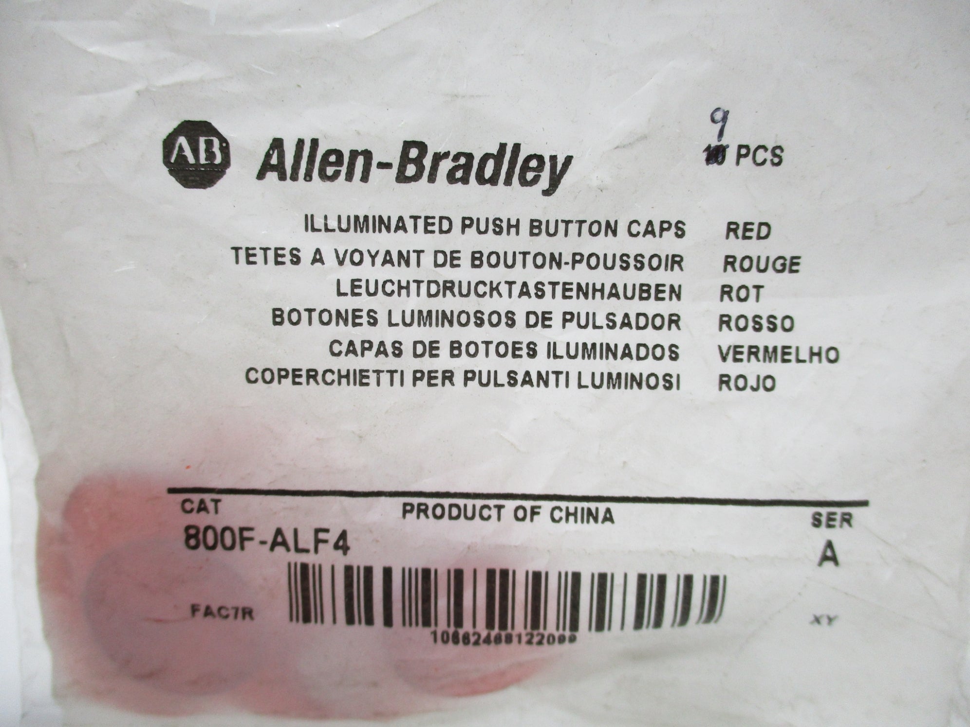 ALLEN BRADLEY 800F-ALF4 SER. A (PKG OF 9) NSMP