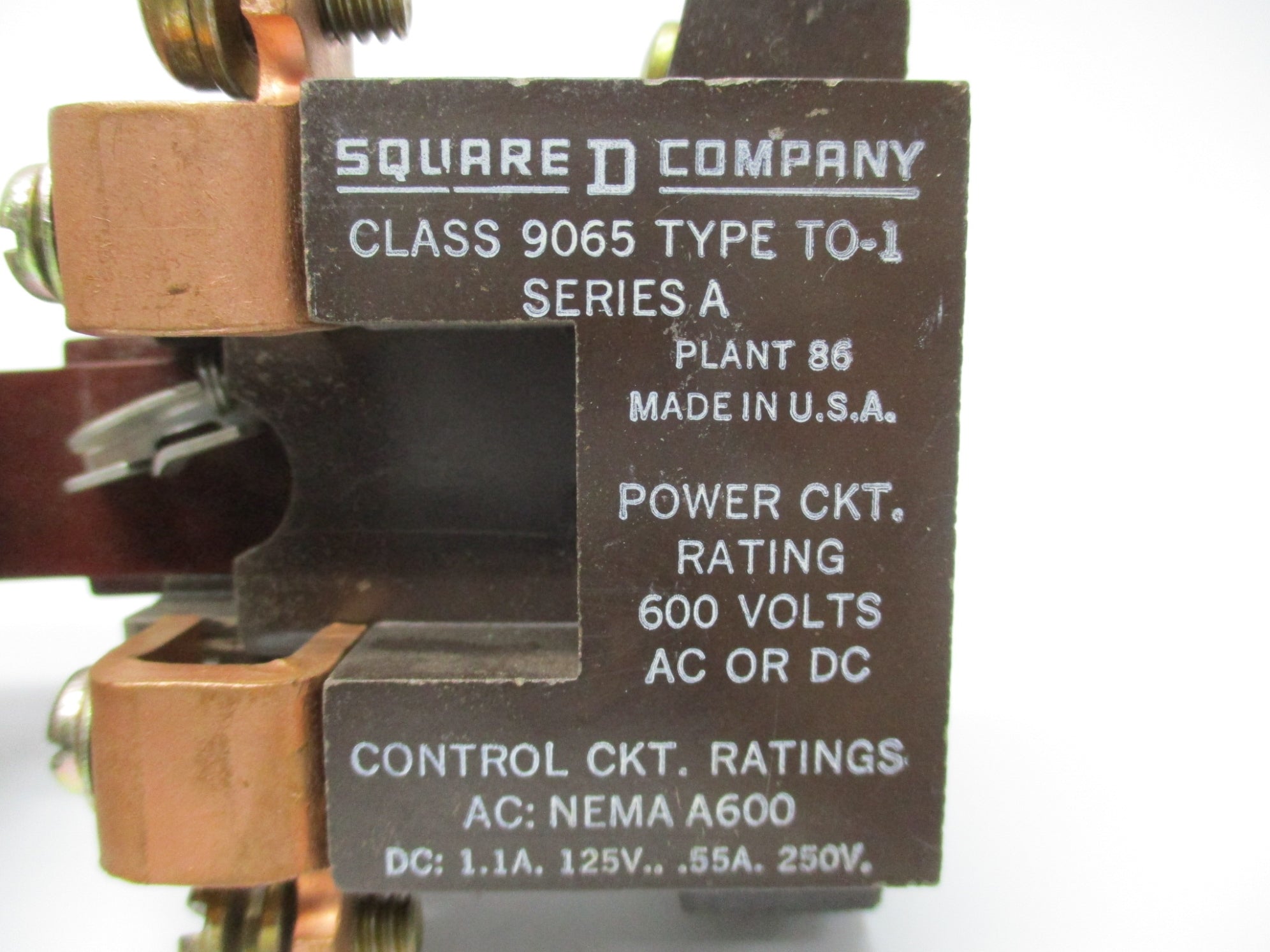 SQUARE D 9065TO1 SER. A .55A 250V NSNP