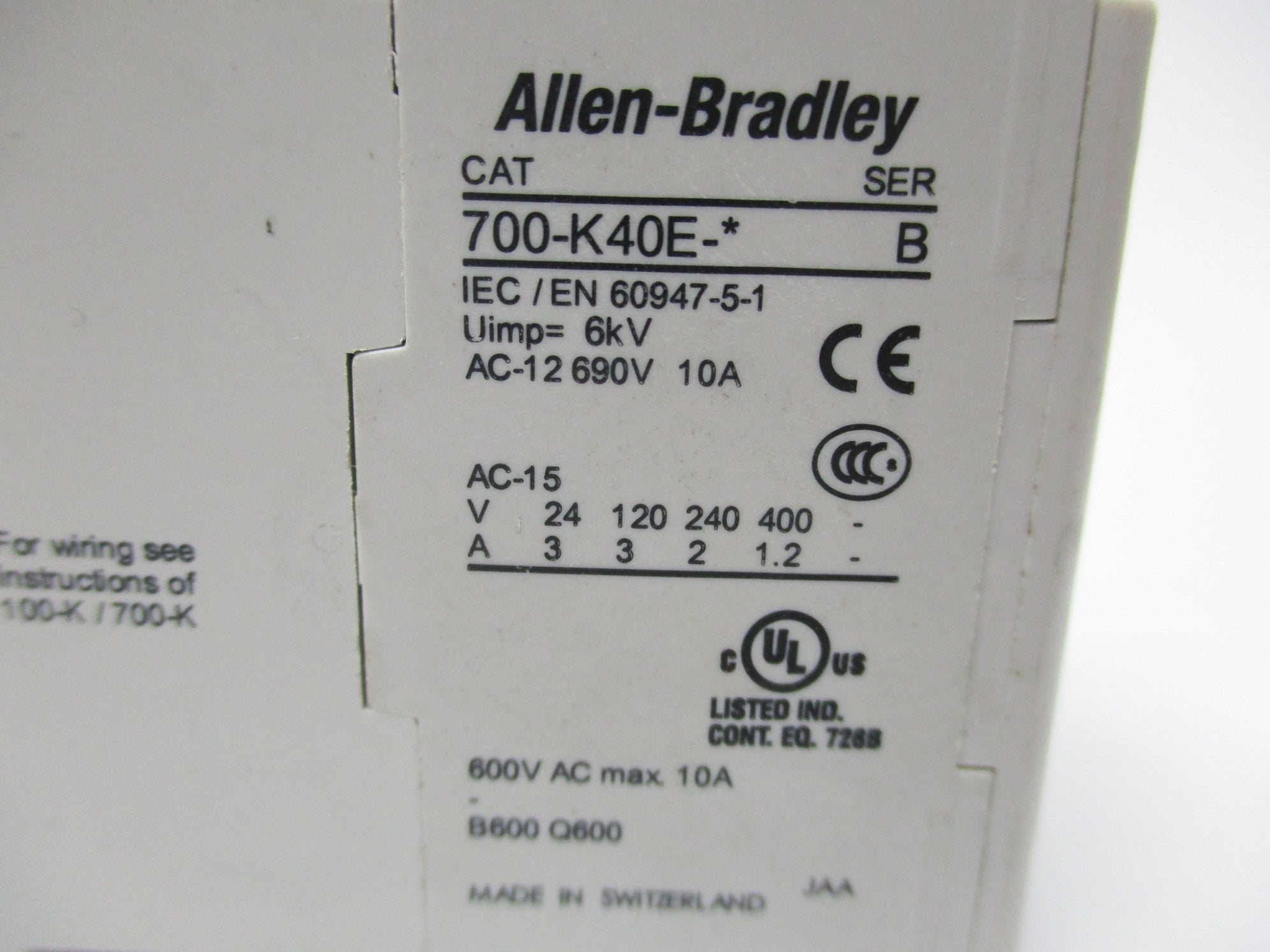 INDUSTRIAL SPARE PART 700-K40E SER. B NSNP