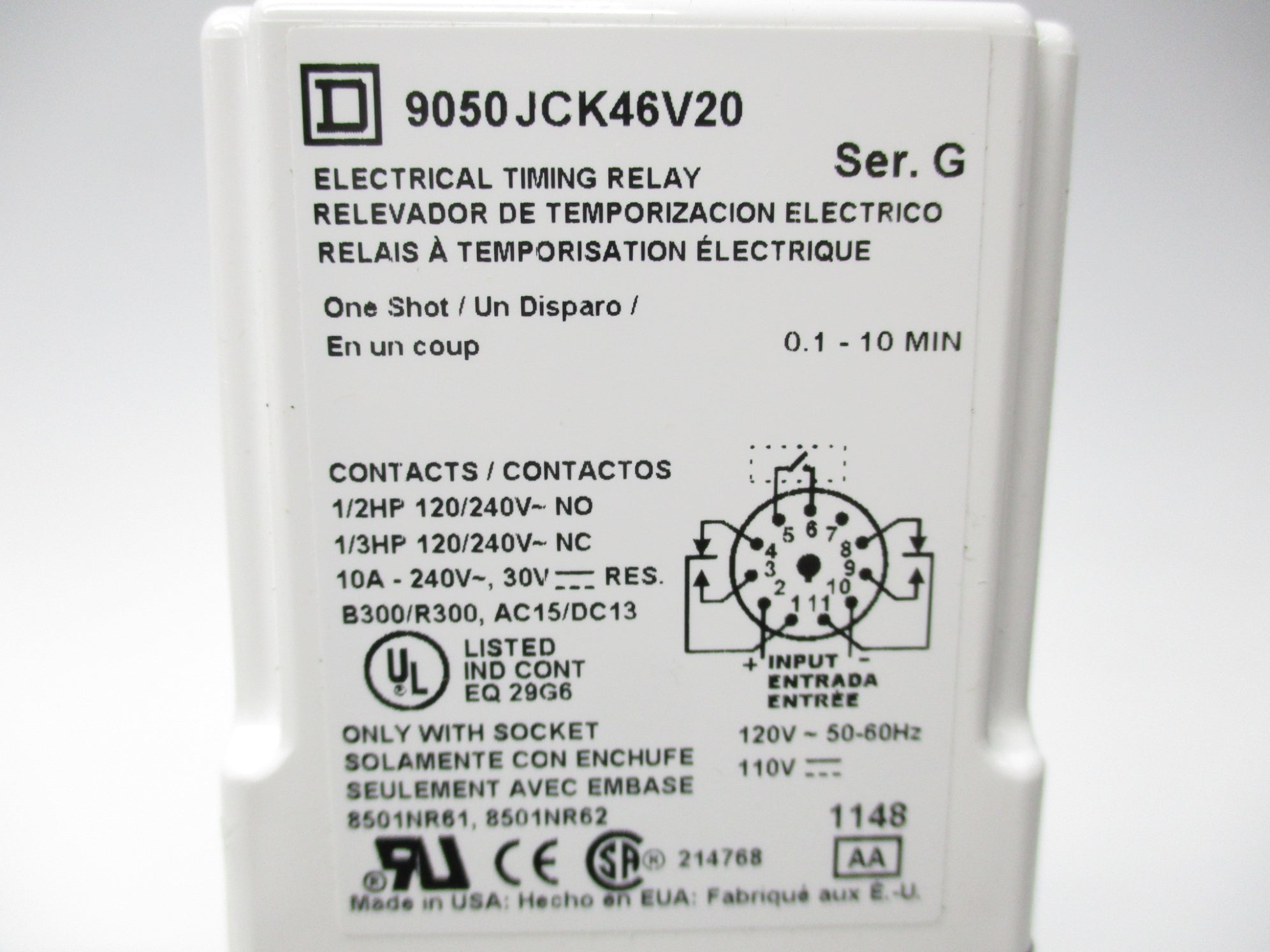SQUARE D 9050JCK46V20 SER. G 120V NSMP