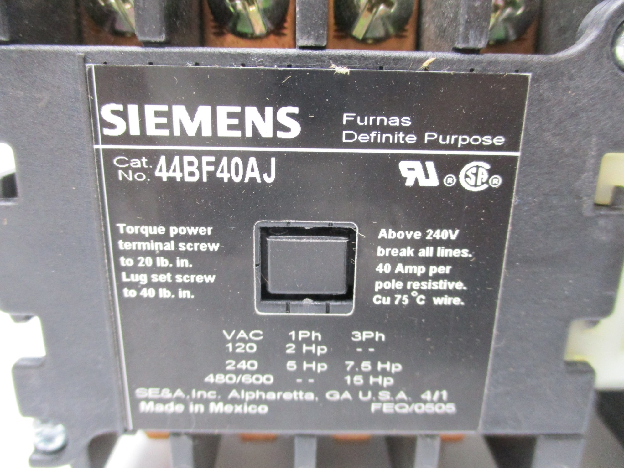 SIEMENS 44BF40AJ NSMP