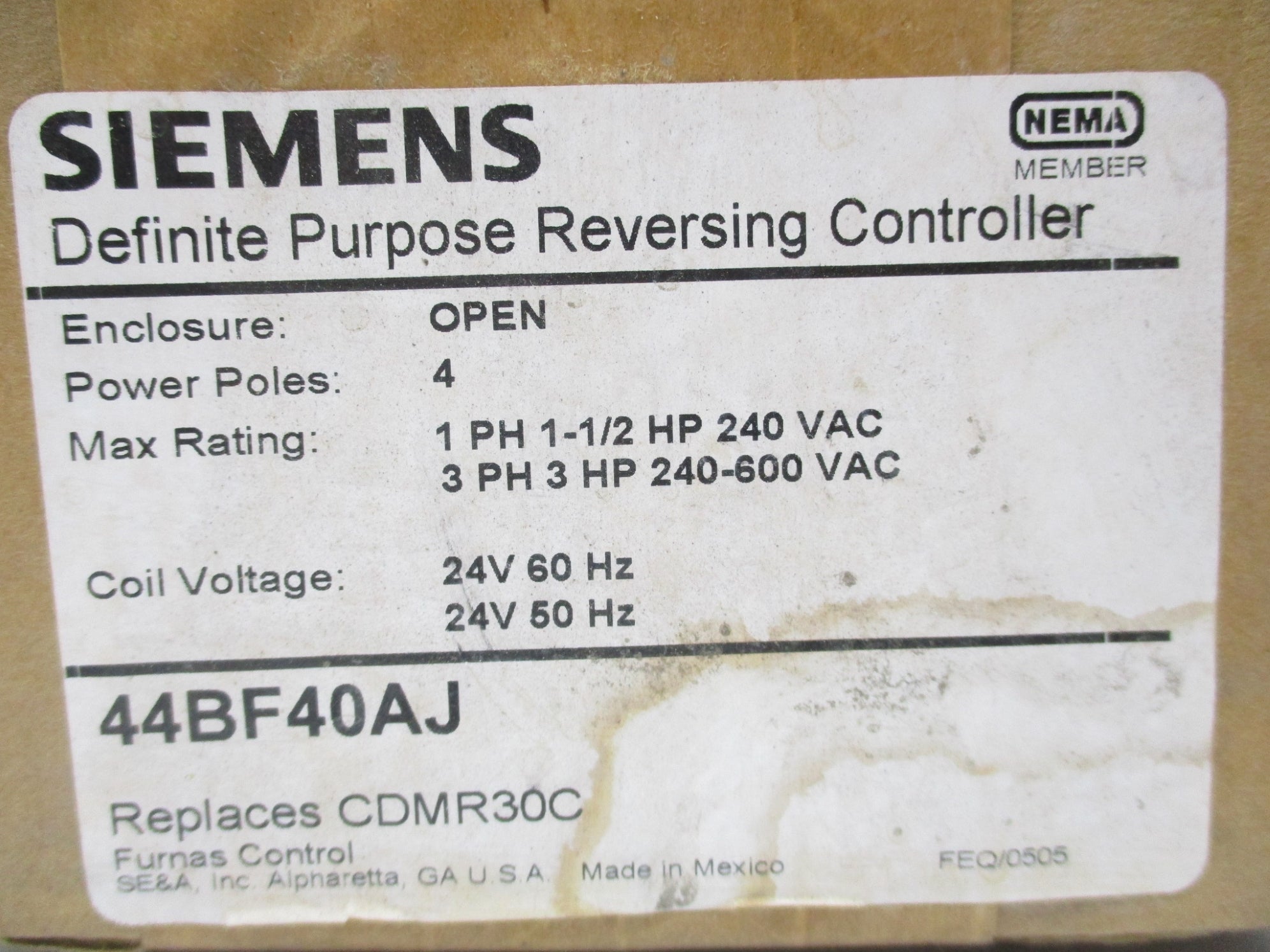SIEMENS 44BF40AJ NSMP