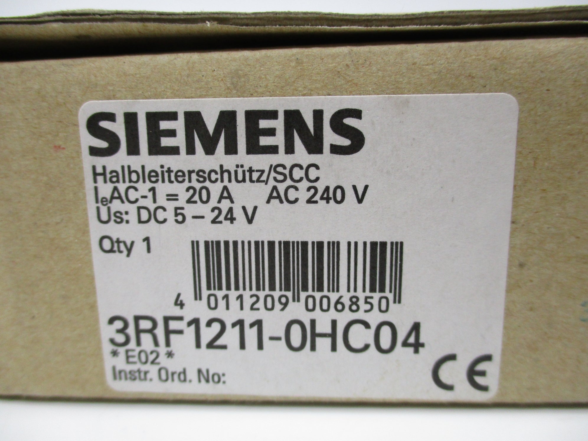 SIEMENS 3RF1211-0HC04 240V 20A NSMP