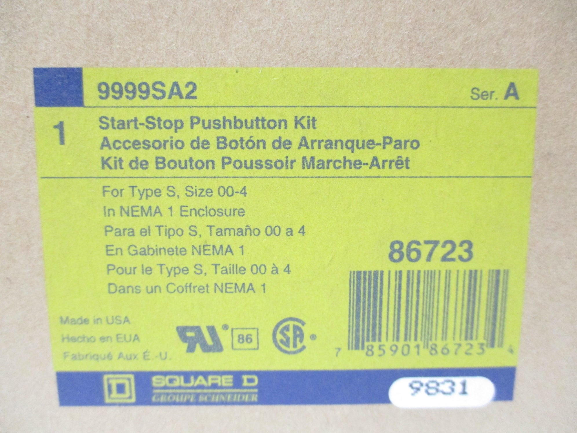 SQUARE D 9999SA2 SER. A NSMP