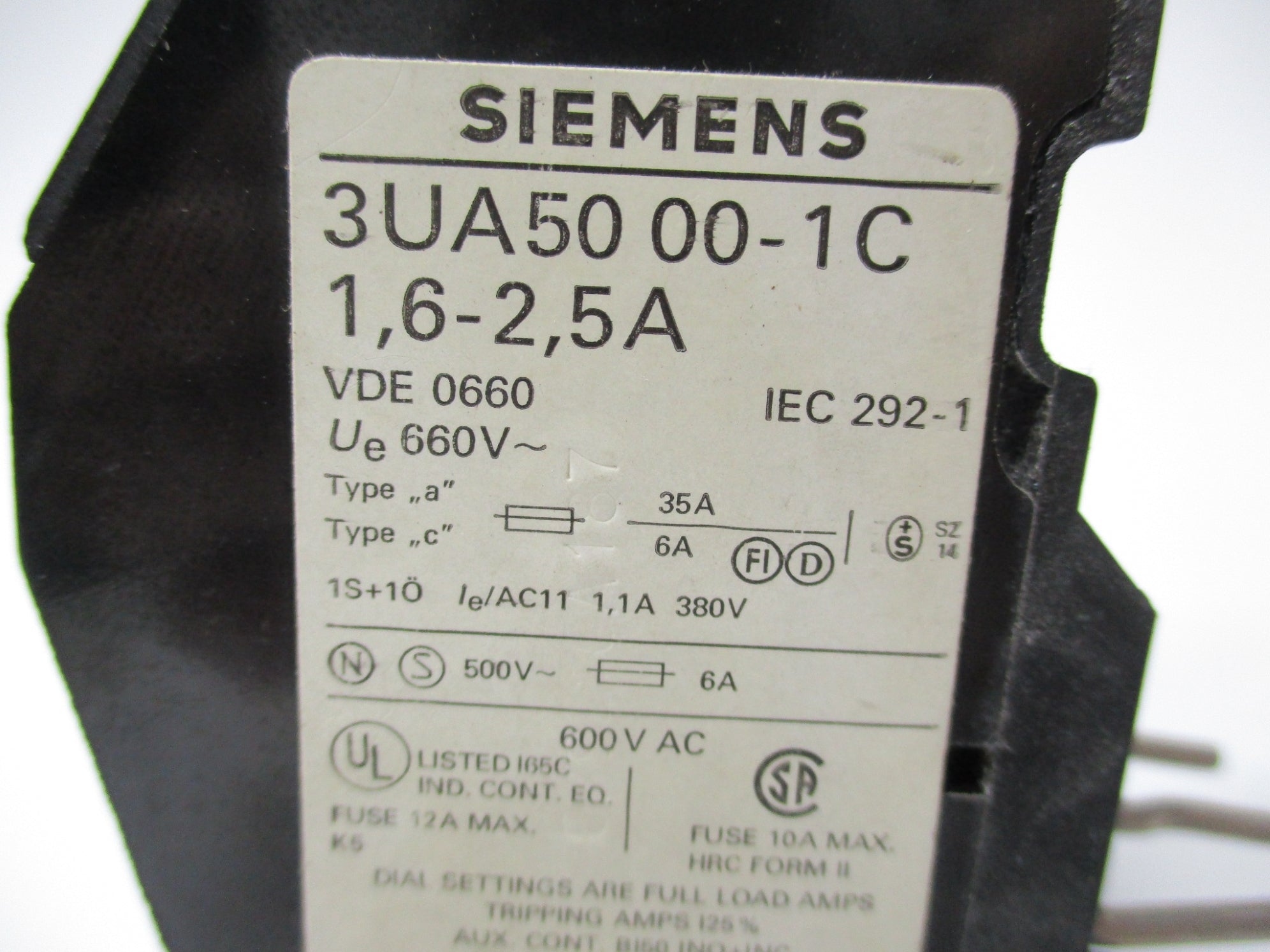 SIEMENS 3UA5000-1C 500V 6A UNMP