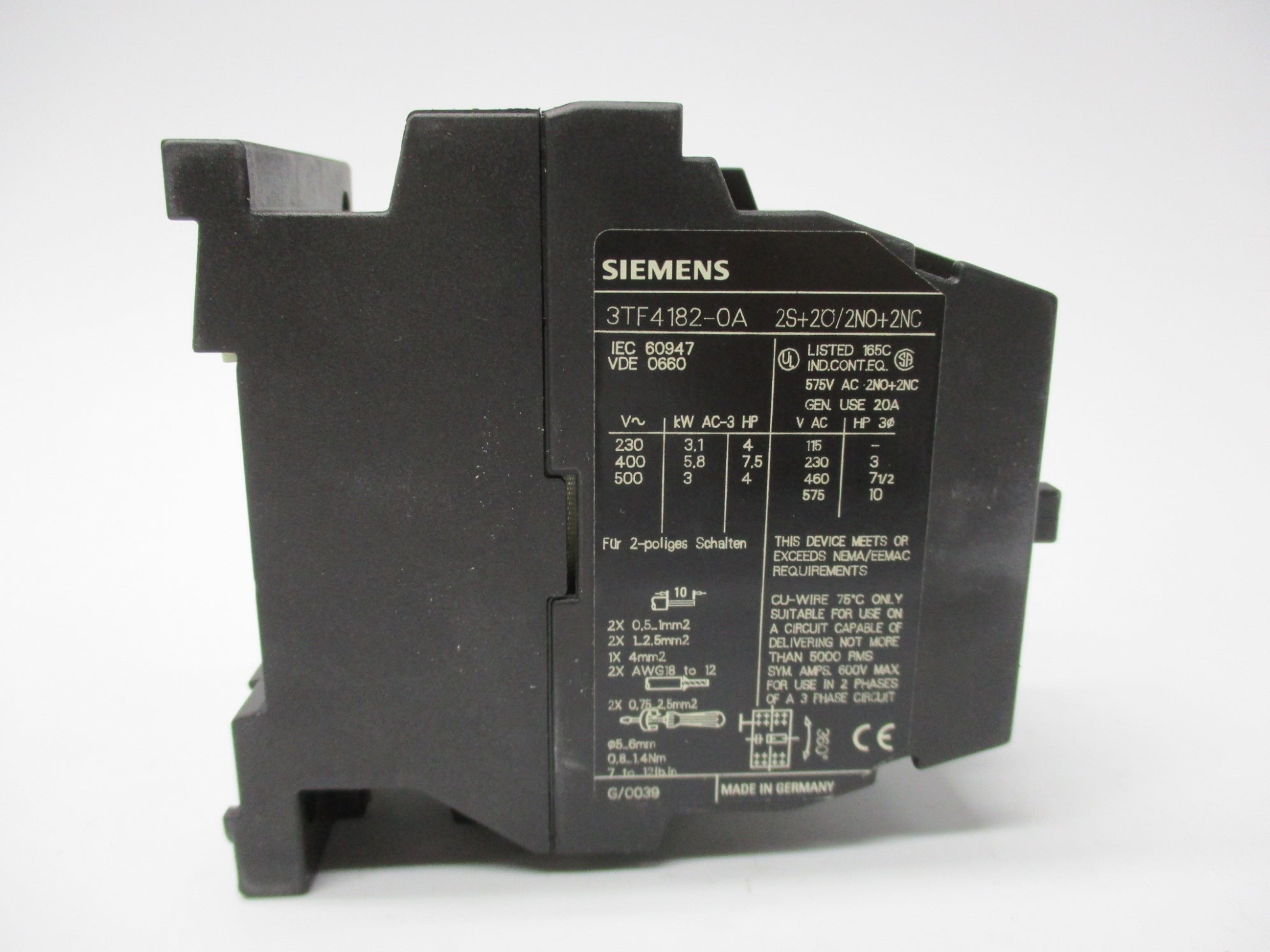 SIEMENS 3TF4182-0AK6 120V NSMP