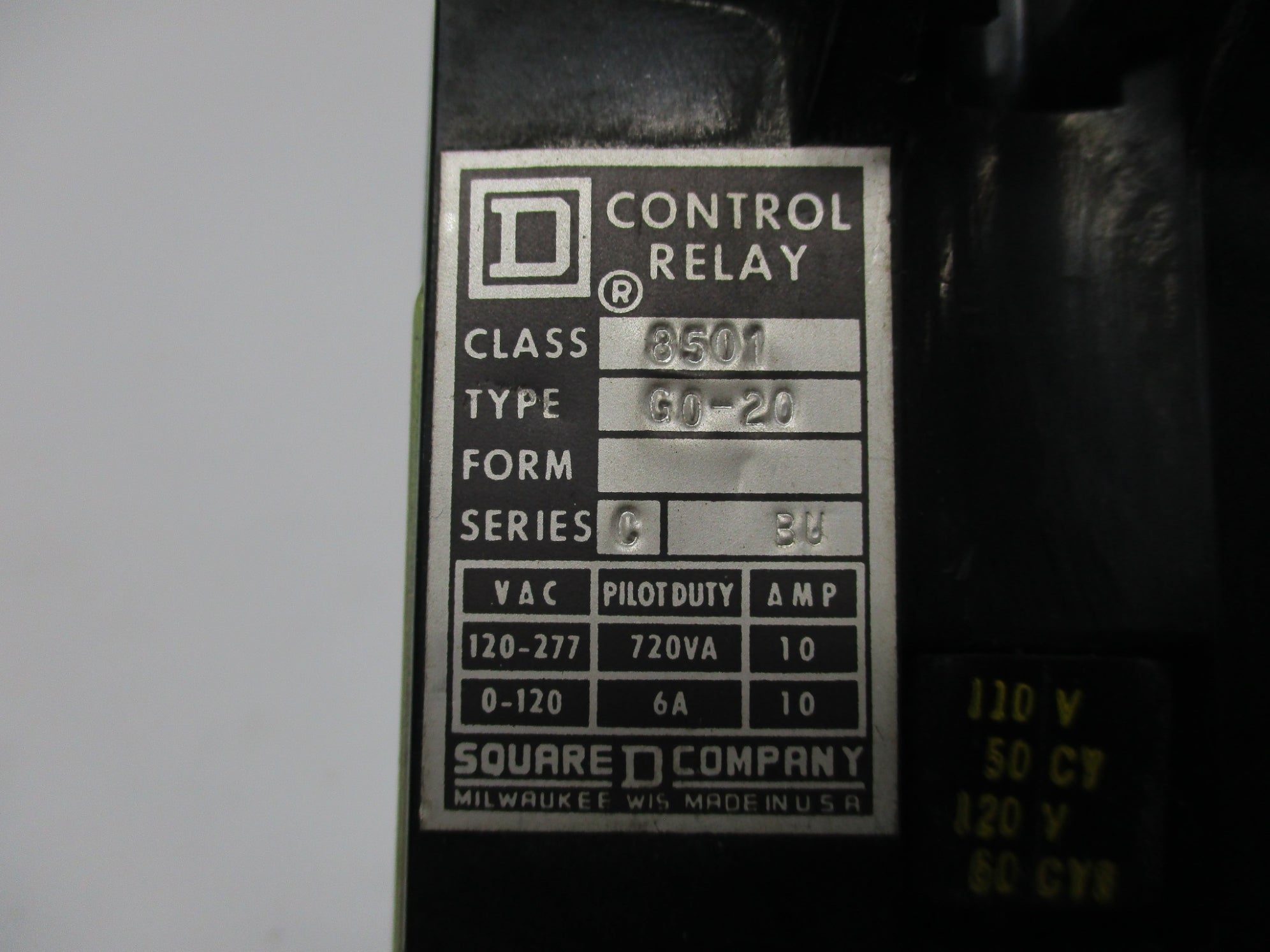 SQUARE D 8501G0-20 120/277V UNMP
