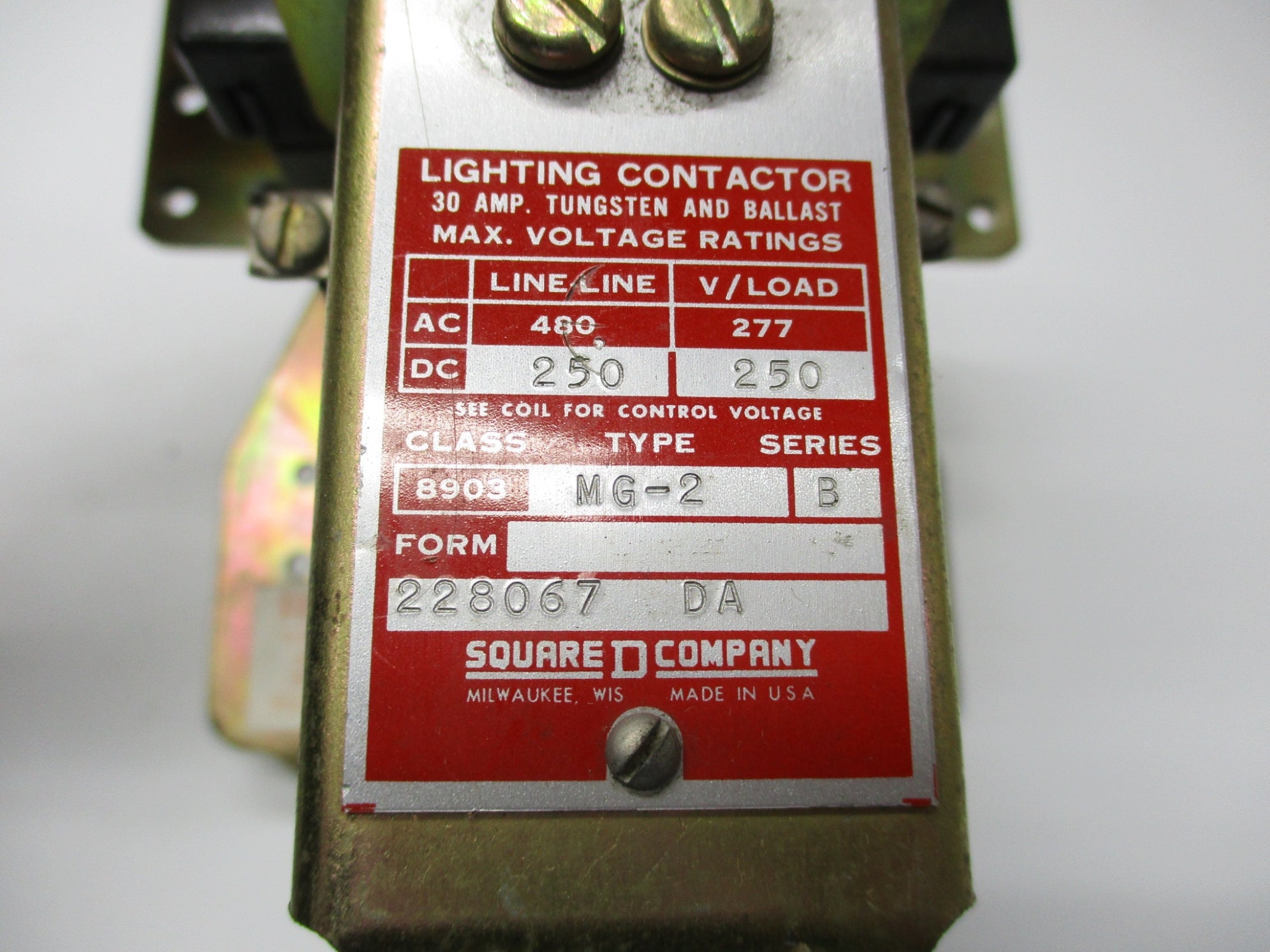 SQUARE D 8909MG-2 277V UNMP