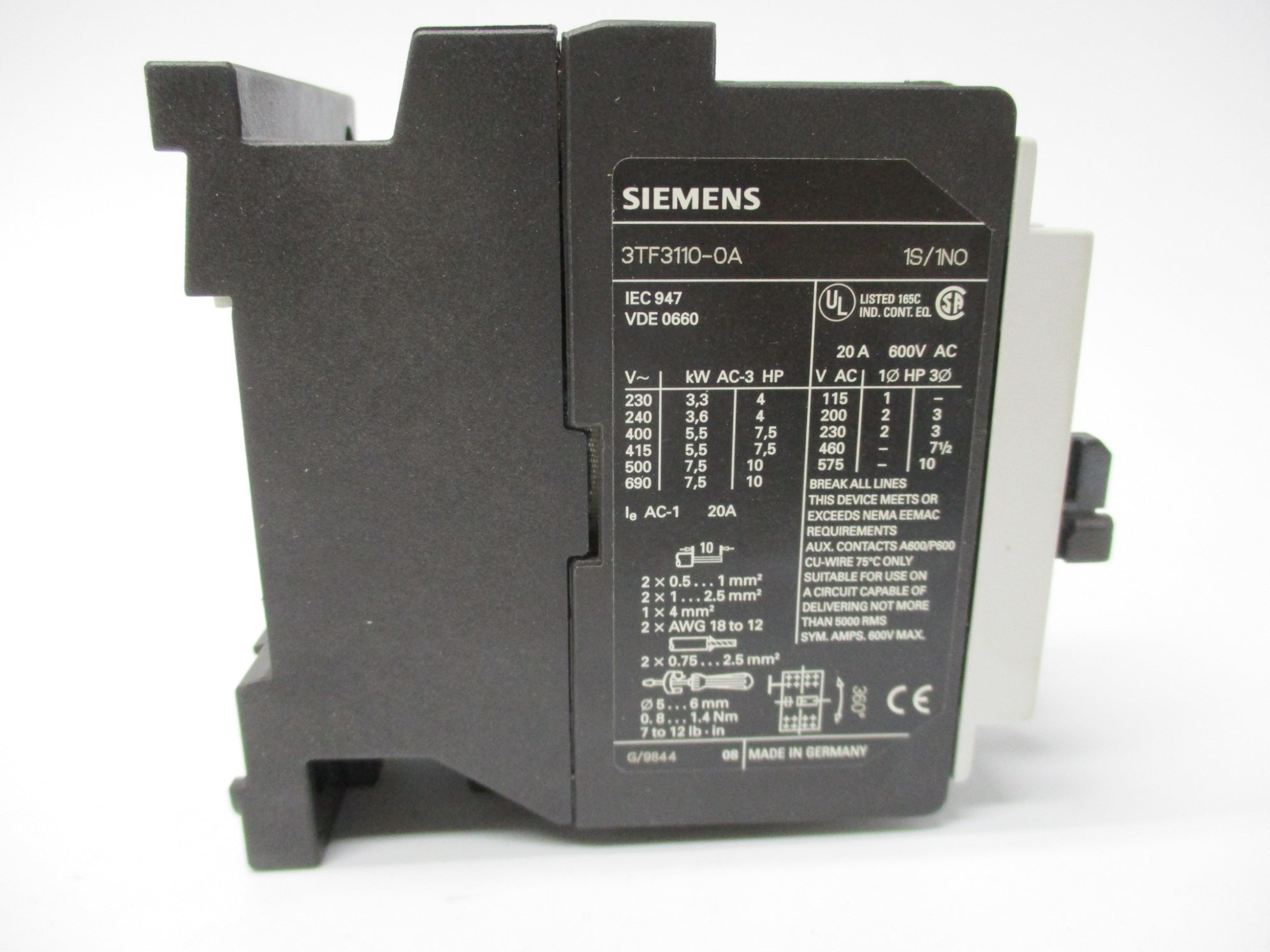 SIEMENS 3TF3110-0AK6 110V NSMP