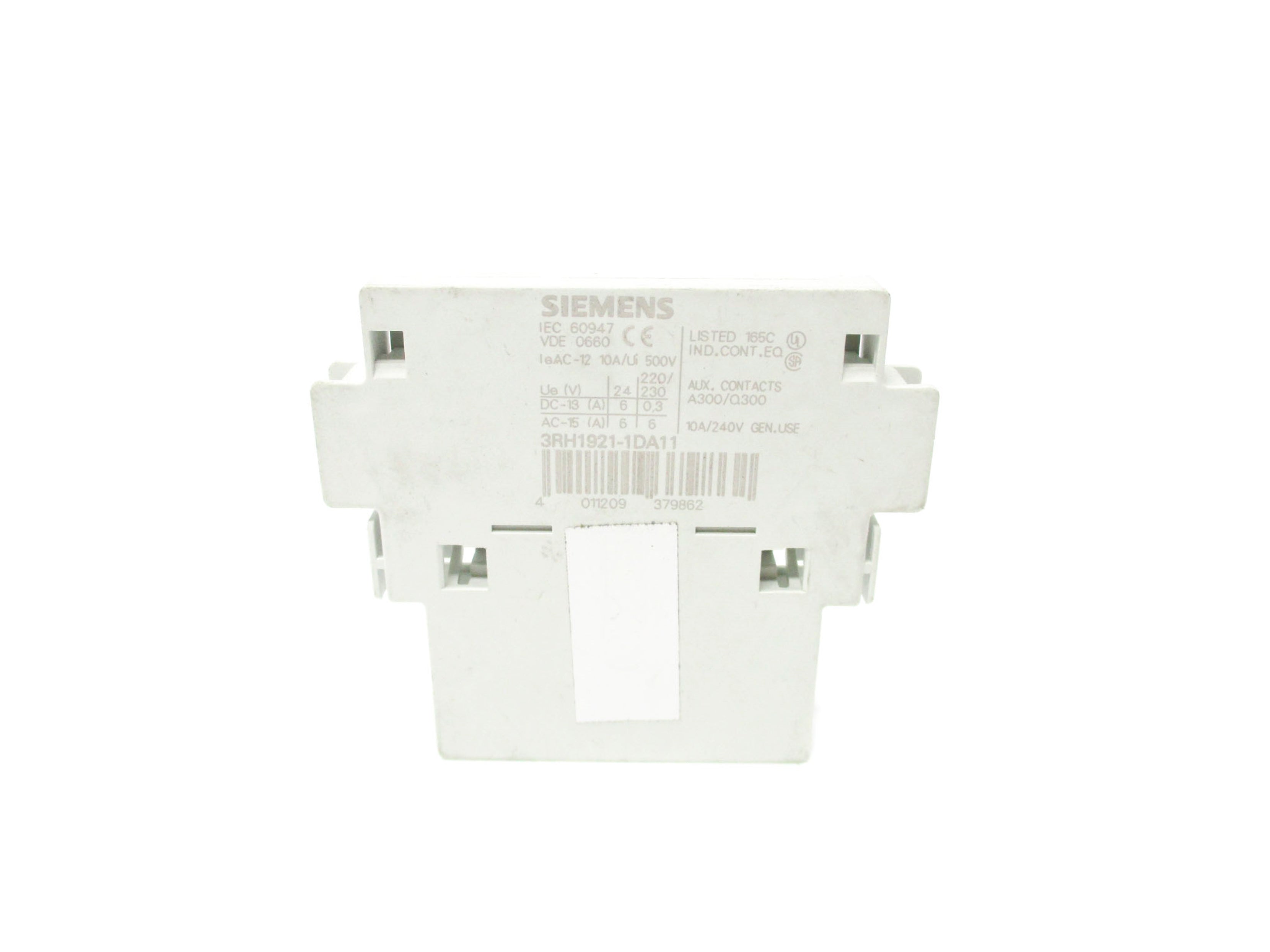SIEMENS 3RH1921-1DA11 240V 10A NSNP