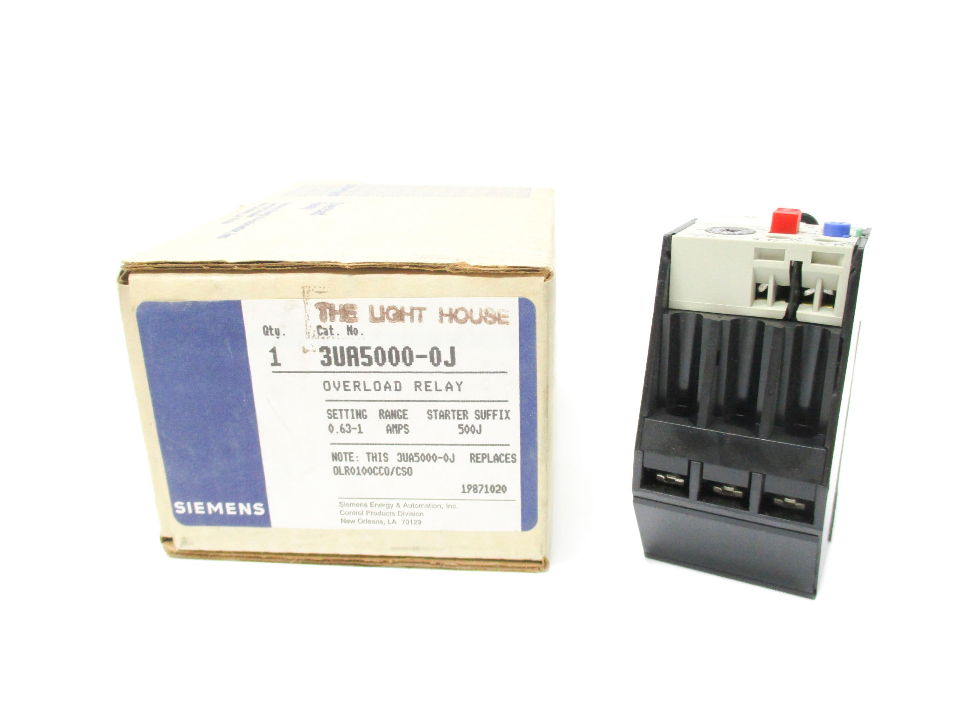 SIEMENS 3UA5000-0J 380V 0.63A-1A NSMP