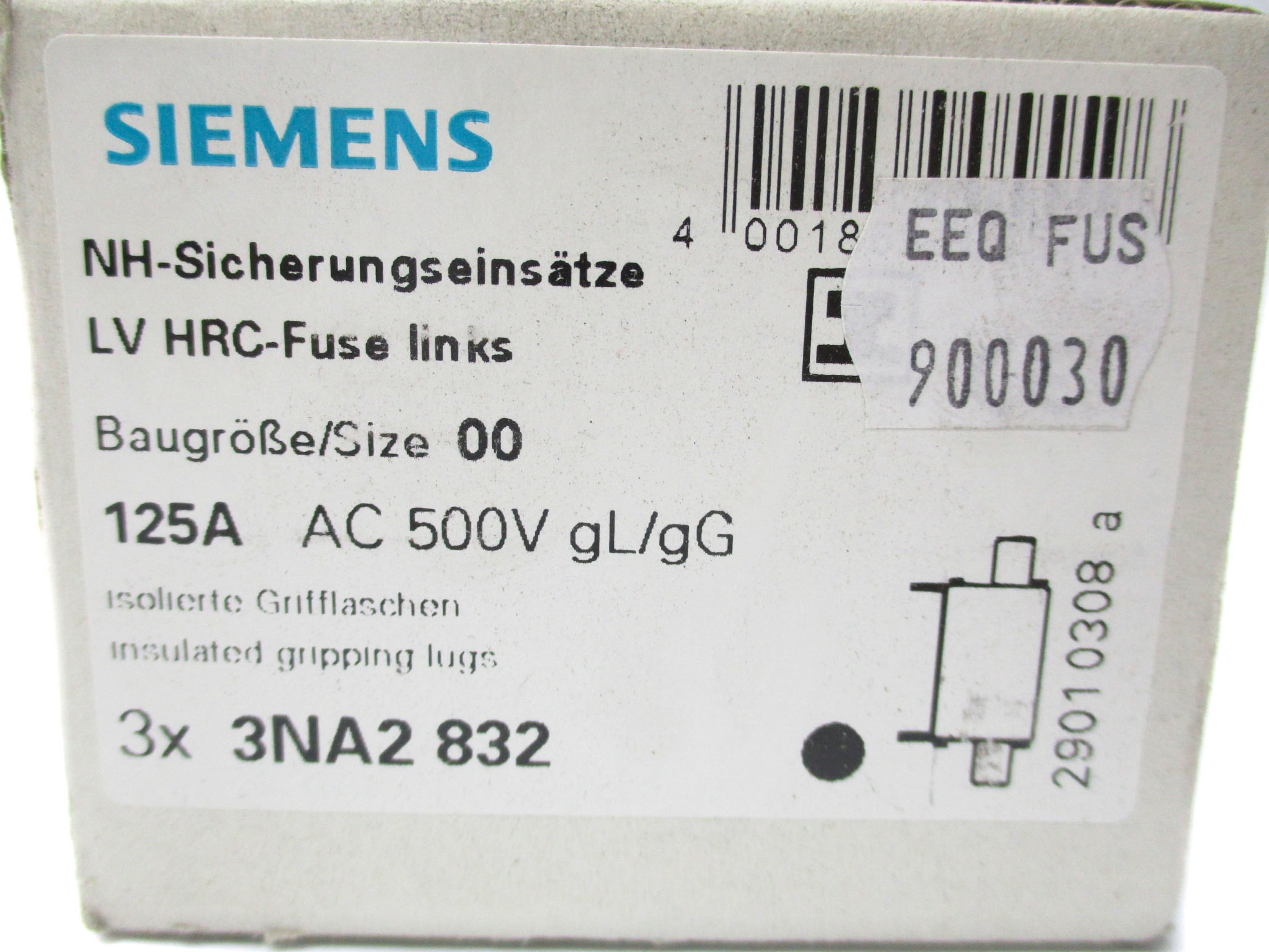SIEMENS 3NA2 832 (PKG OF 3) NSMP