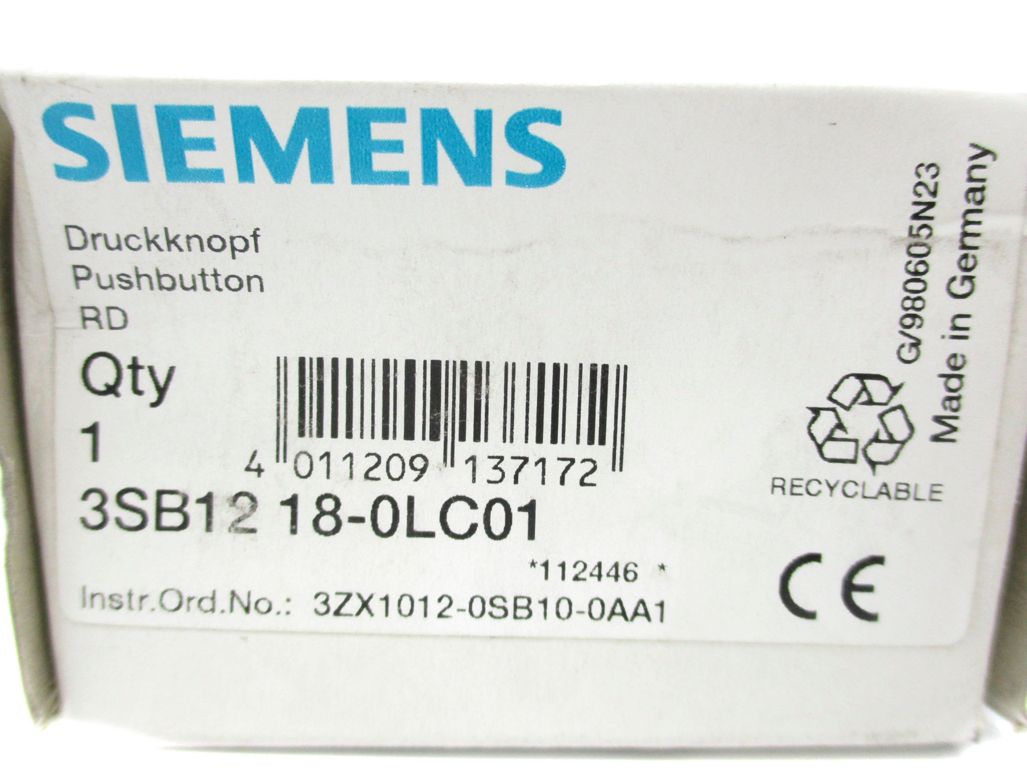 SIEMENS 3SB1218-0LC01 NSMP