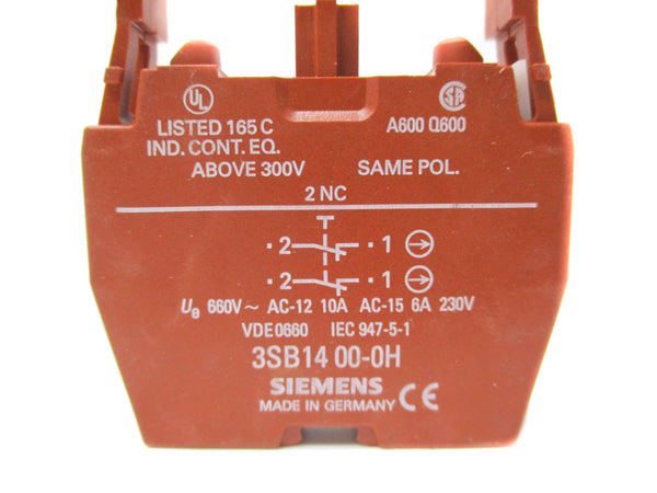 SIEMENS 3SB1400-0H 660V 10A NSNP