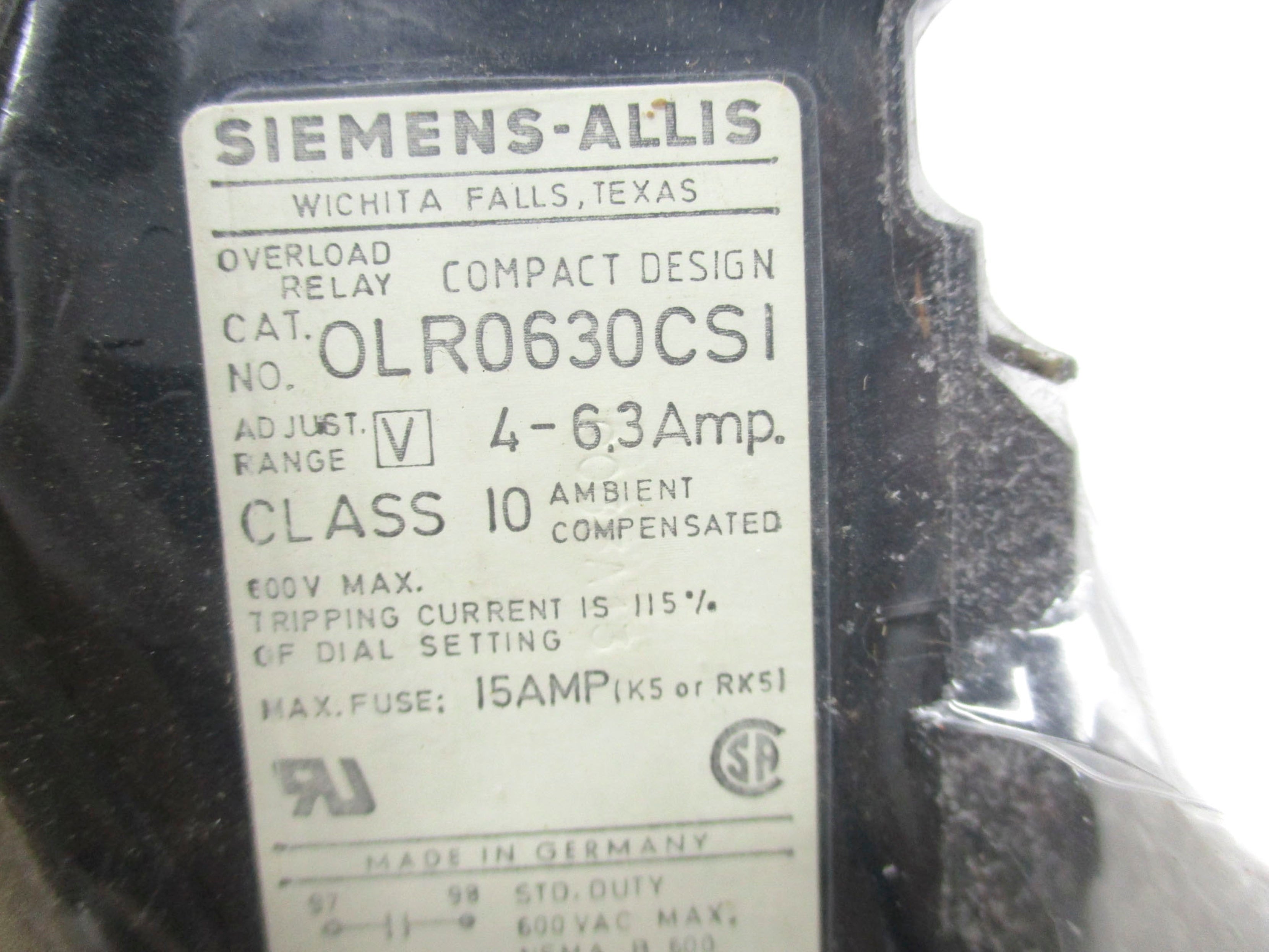 SIEMENS OLR0630CS1 600V 4.0A NSNP
