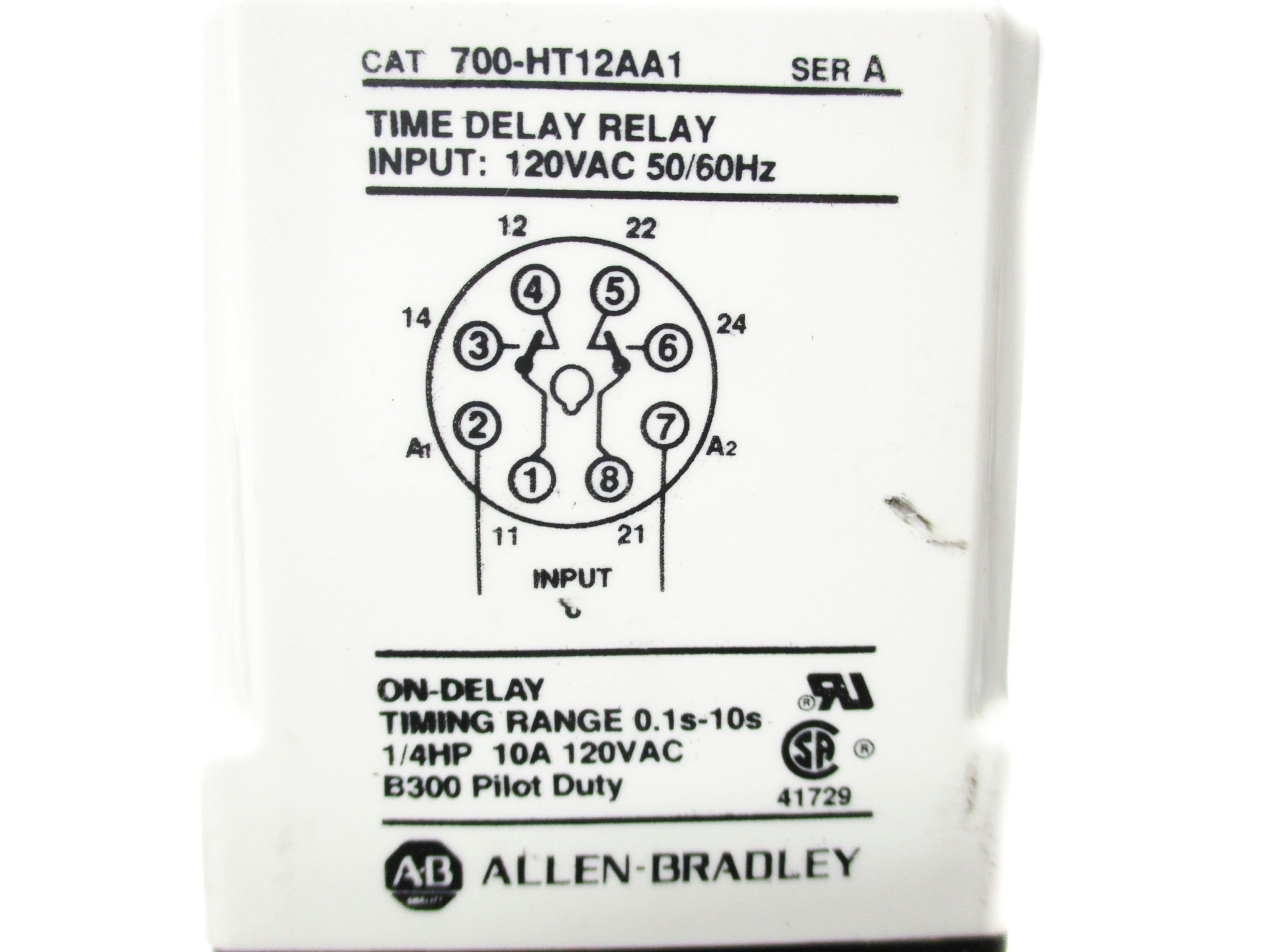 ALLEN BRADLEY 700-HT12AA1 SER. A 120V 10A NSNP