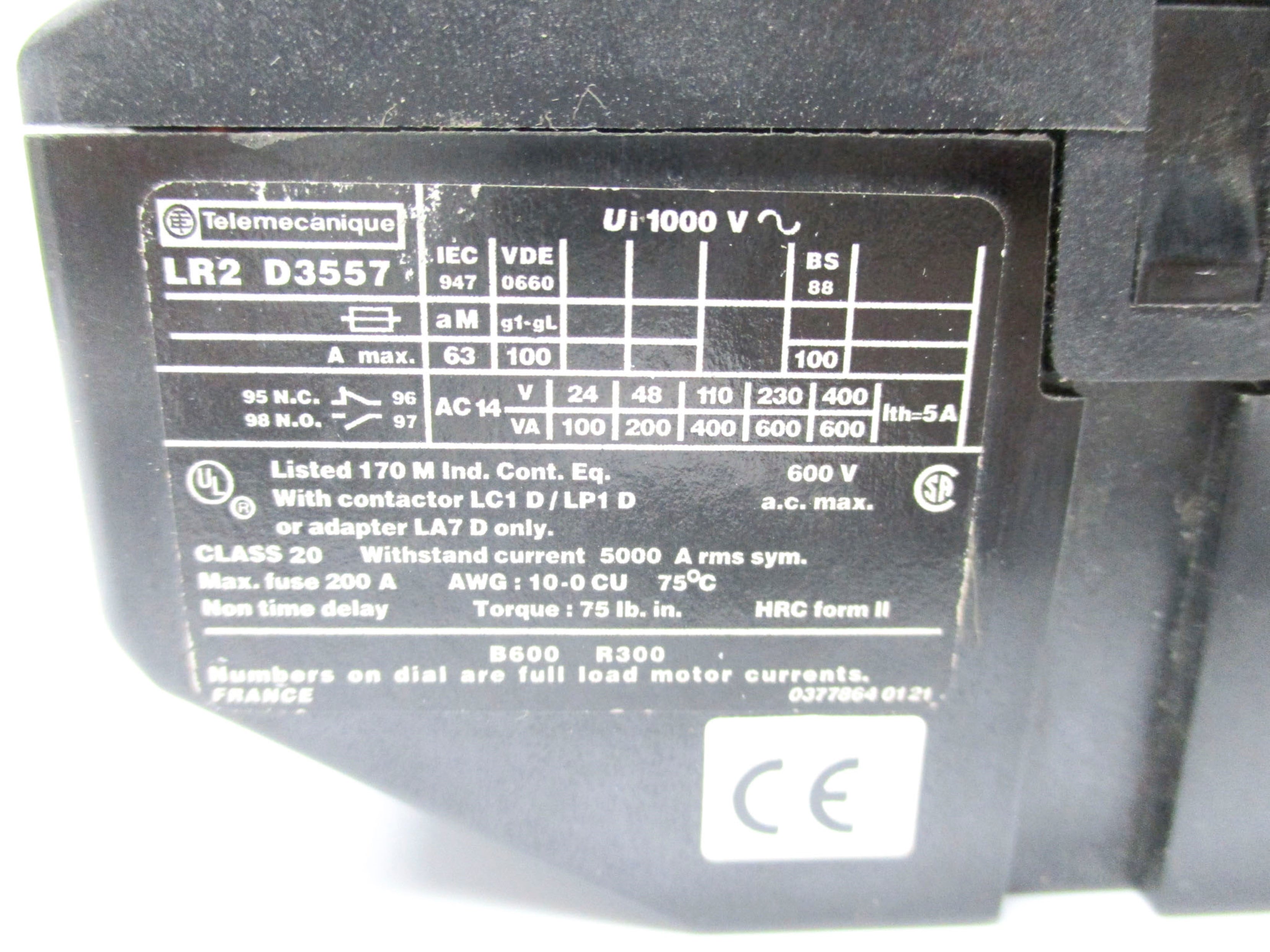 TELEMECANIQUE LR2D3557 600V NSNP