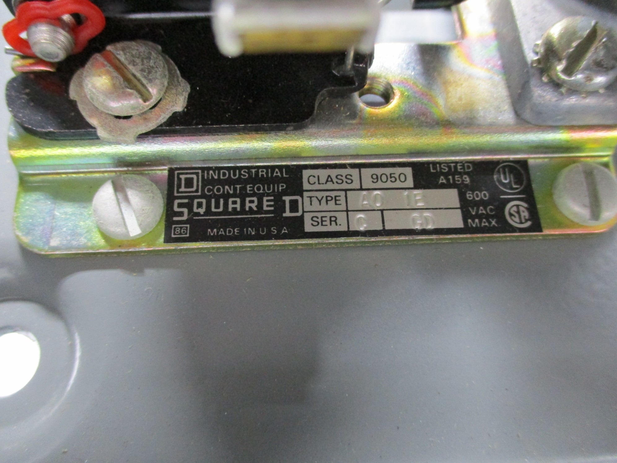 SQUARE D 9050AO1E SER. C 110/120V NSNP