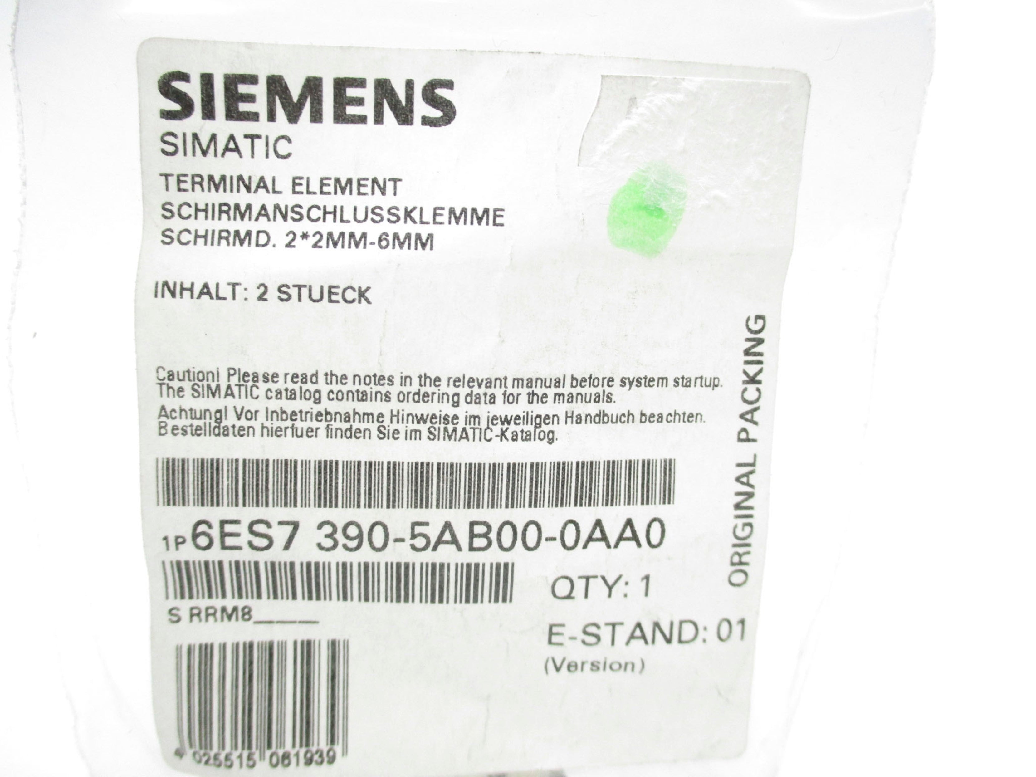 SIEMENS 6ES7390-5AB00-0AA0 NSMP