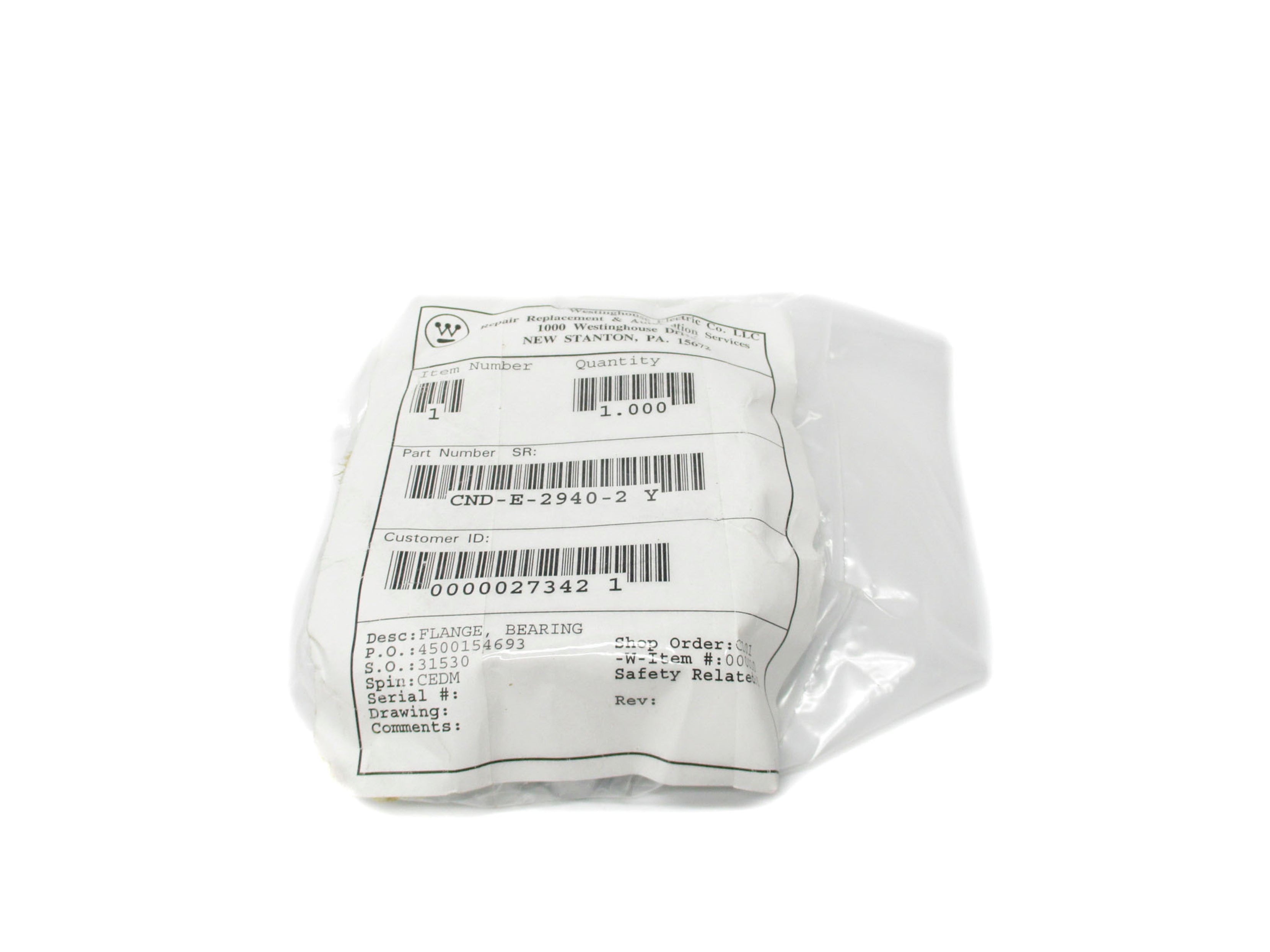 WESTINGHOUSE CND-E-2940-2Y NSMP