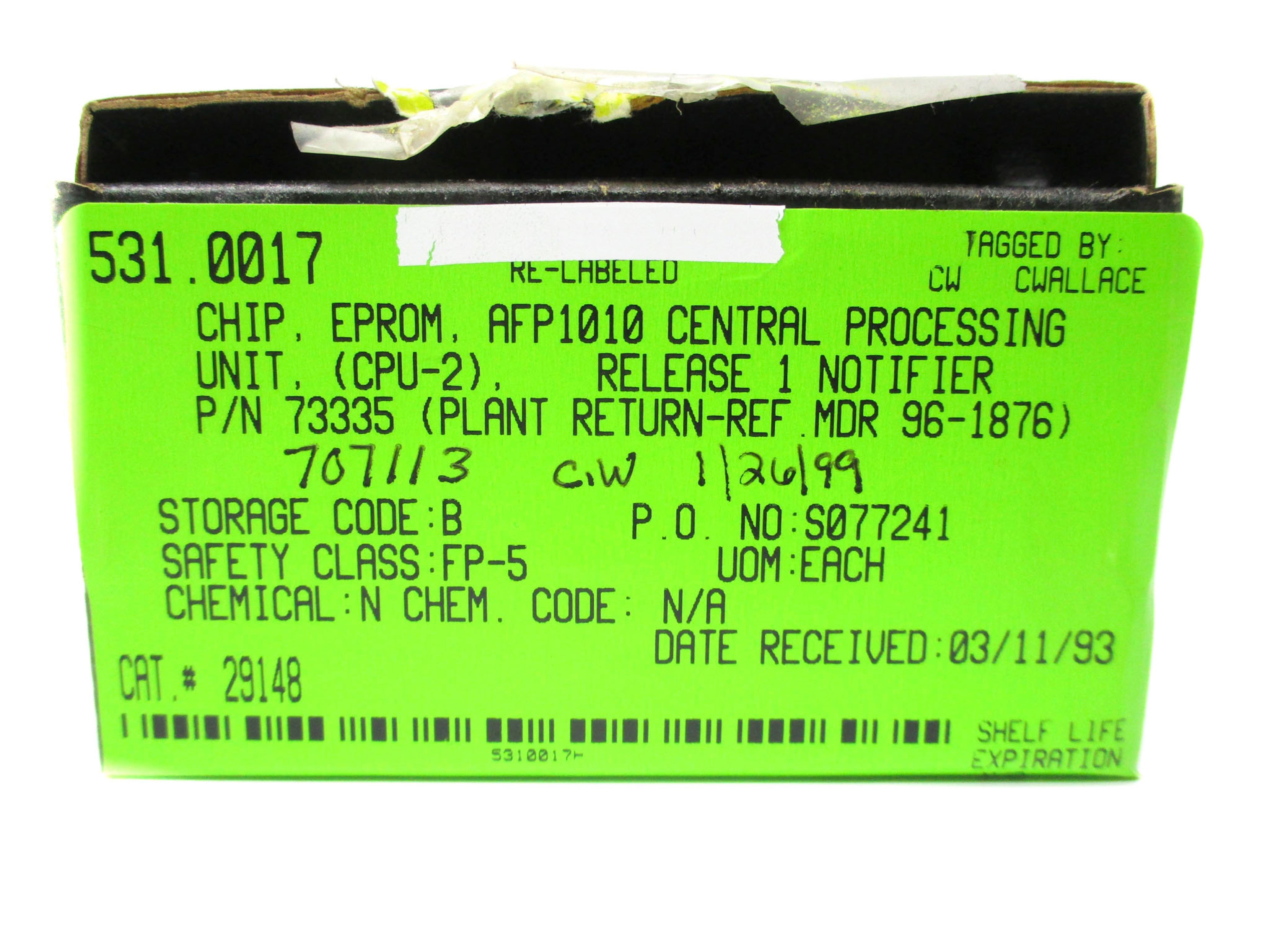 NOTIFIER 73335 CPU-2 NSMP