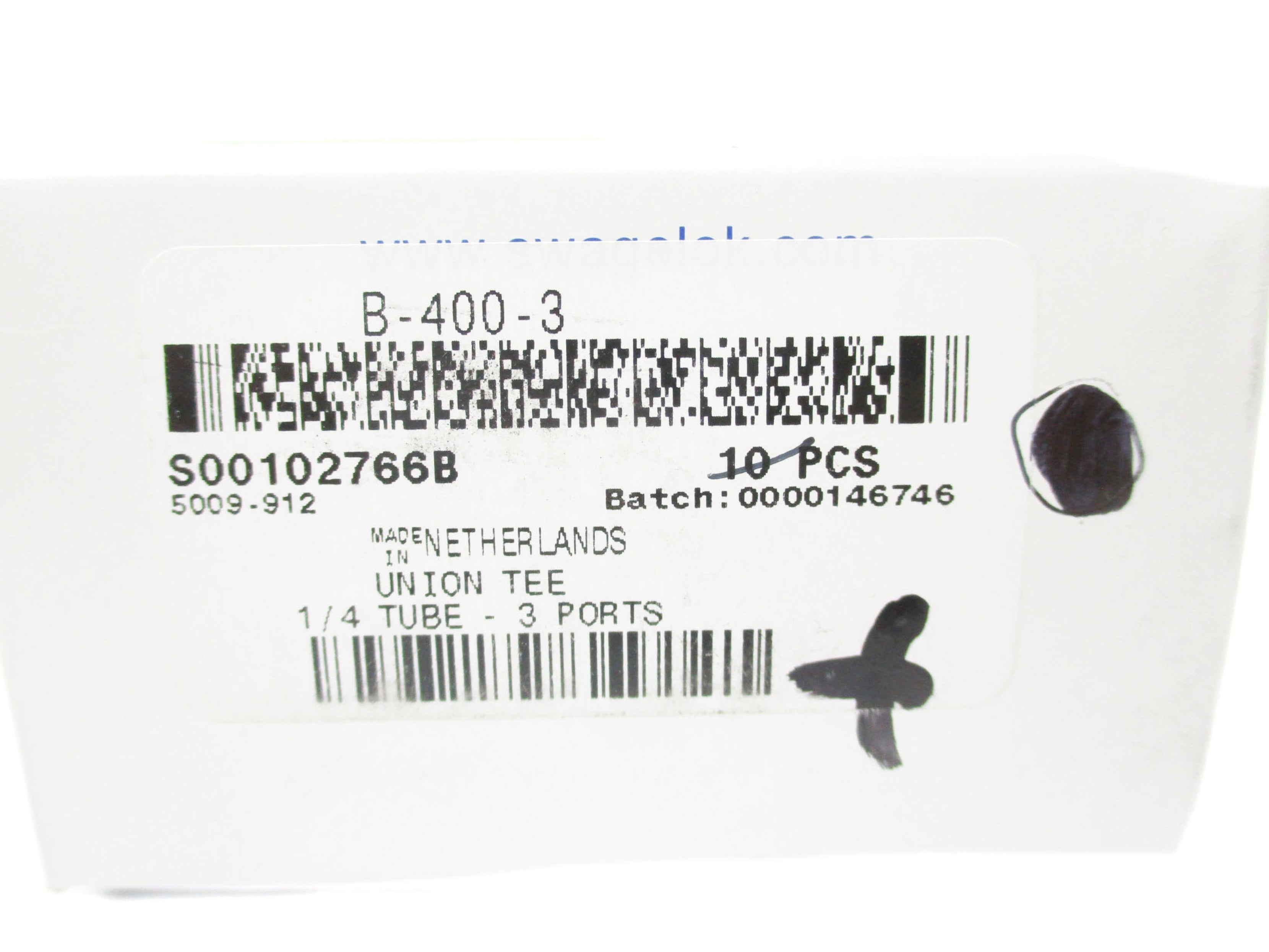 SWAGLOCK B-400-3 (PKG OF 10) NSMP