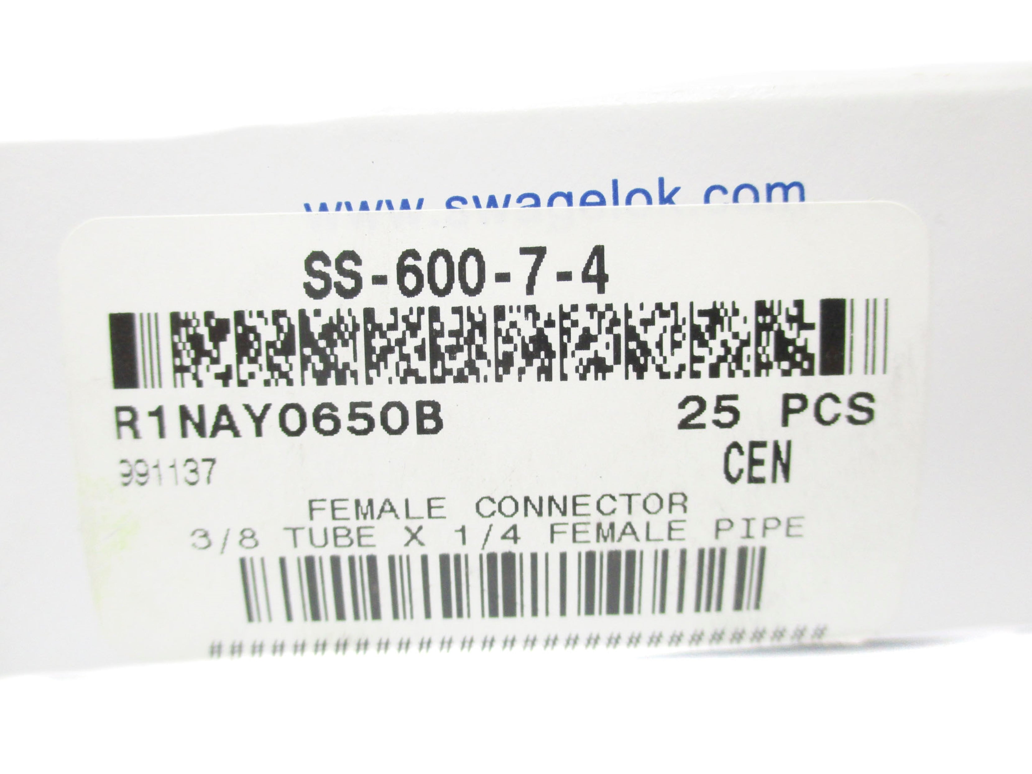 SWAGELOK SS-600-7-4 (PKG OF 25) NSMP