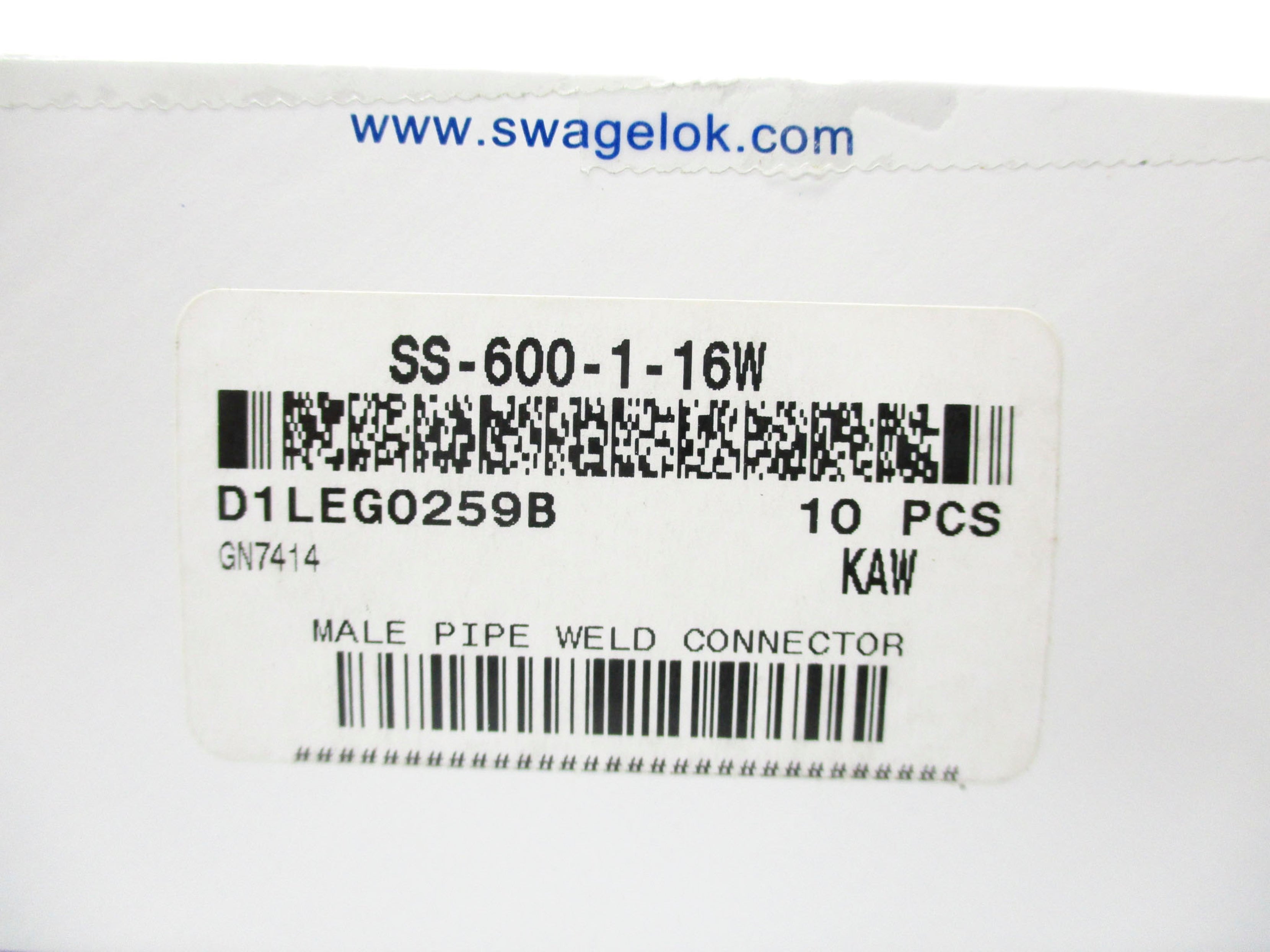 SWAGELOK SS-600-1-16W (PKG OF 10) NSMP