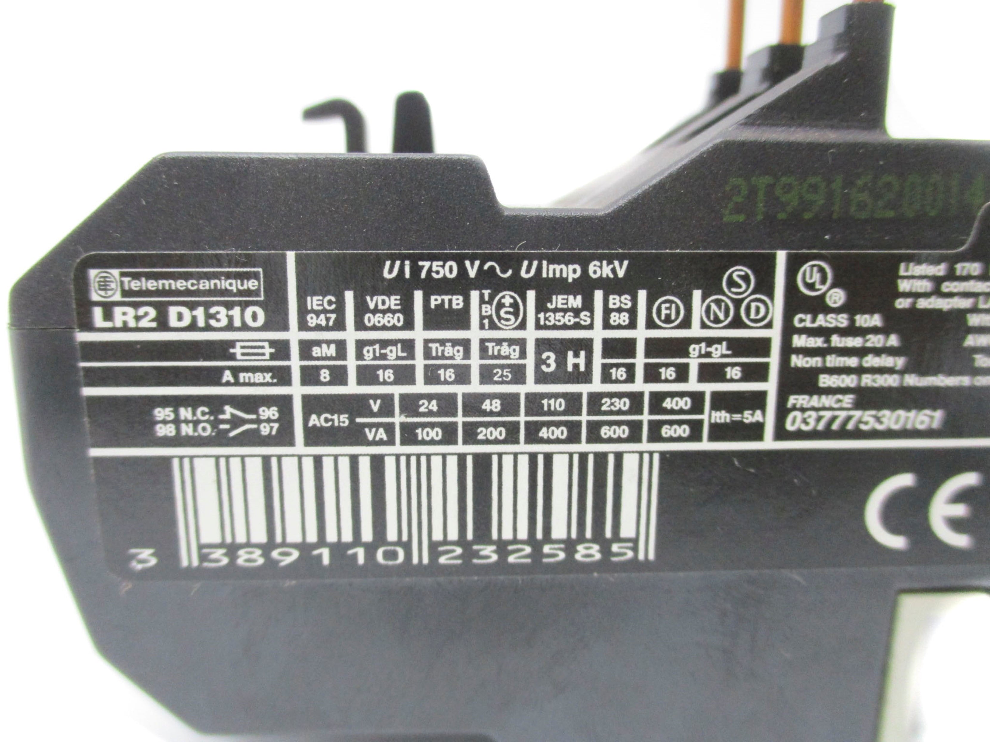 TELEMECANIQUE LR2D1310 110V UNMP