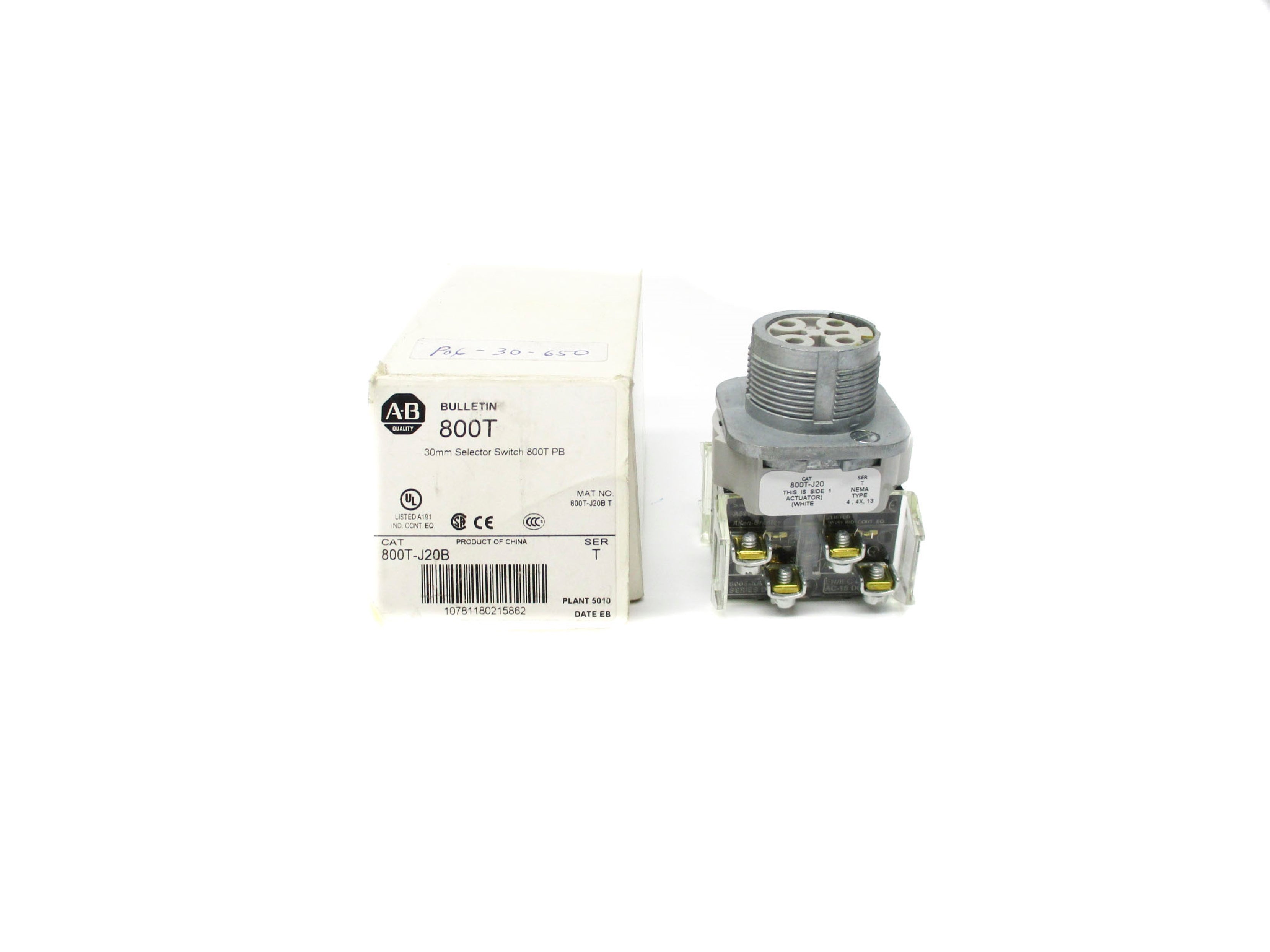 ALLEN BRADLEY 800T-J20B SER. T (AS PICTURED) (WH) NSMP