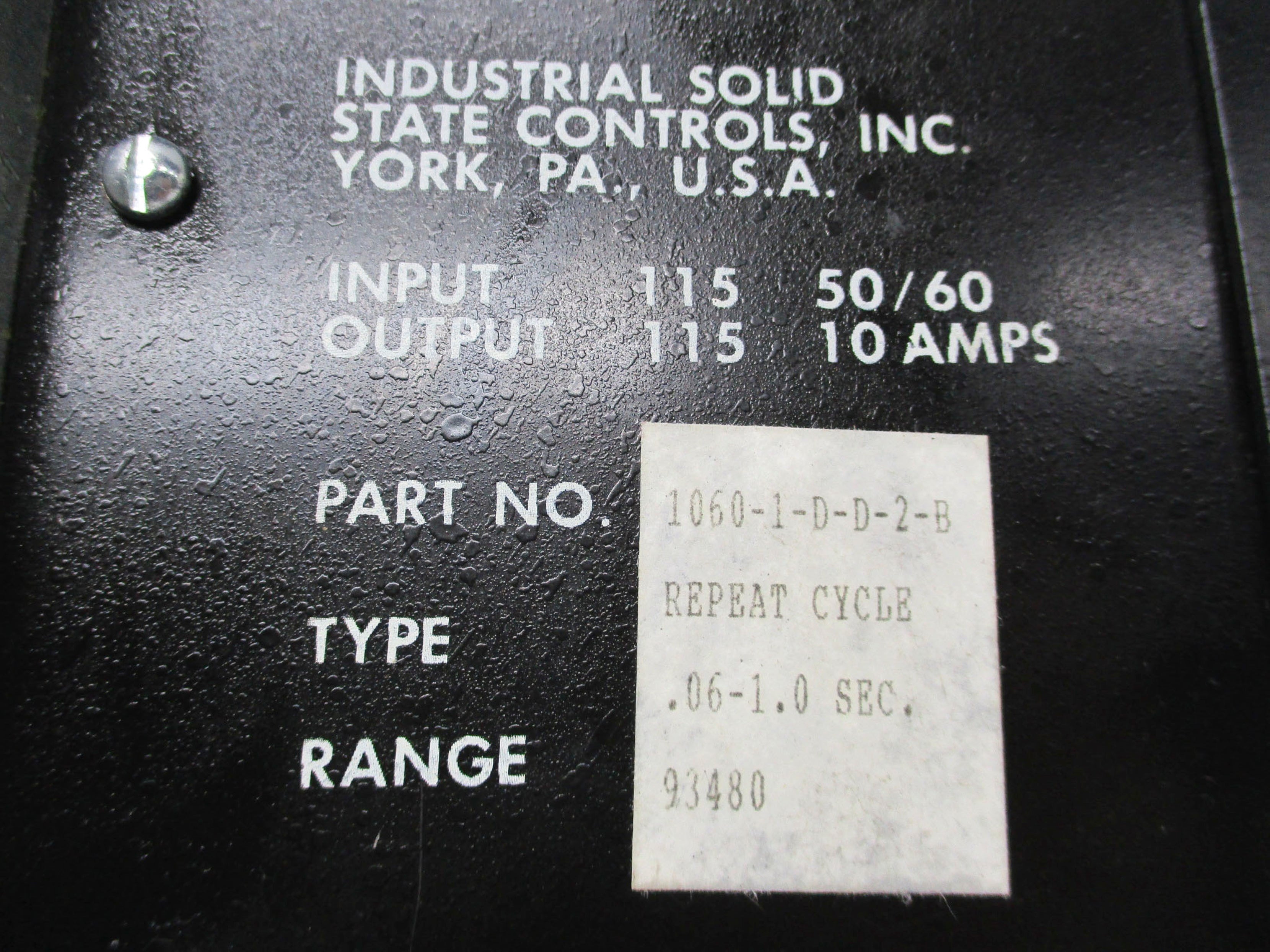 INDUSTRIAL SOLID 1060-1-D-D-2-B UNMP
