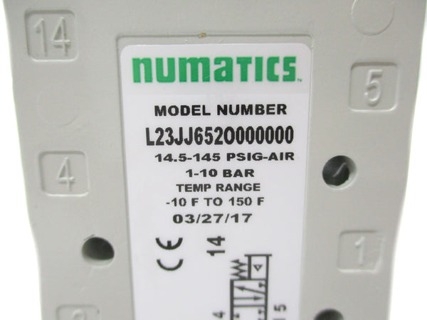 NUMATICS L23JJ652O000000 145-145PSI -10-150'F NSNP