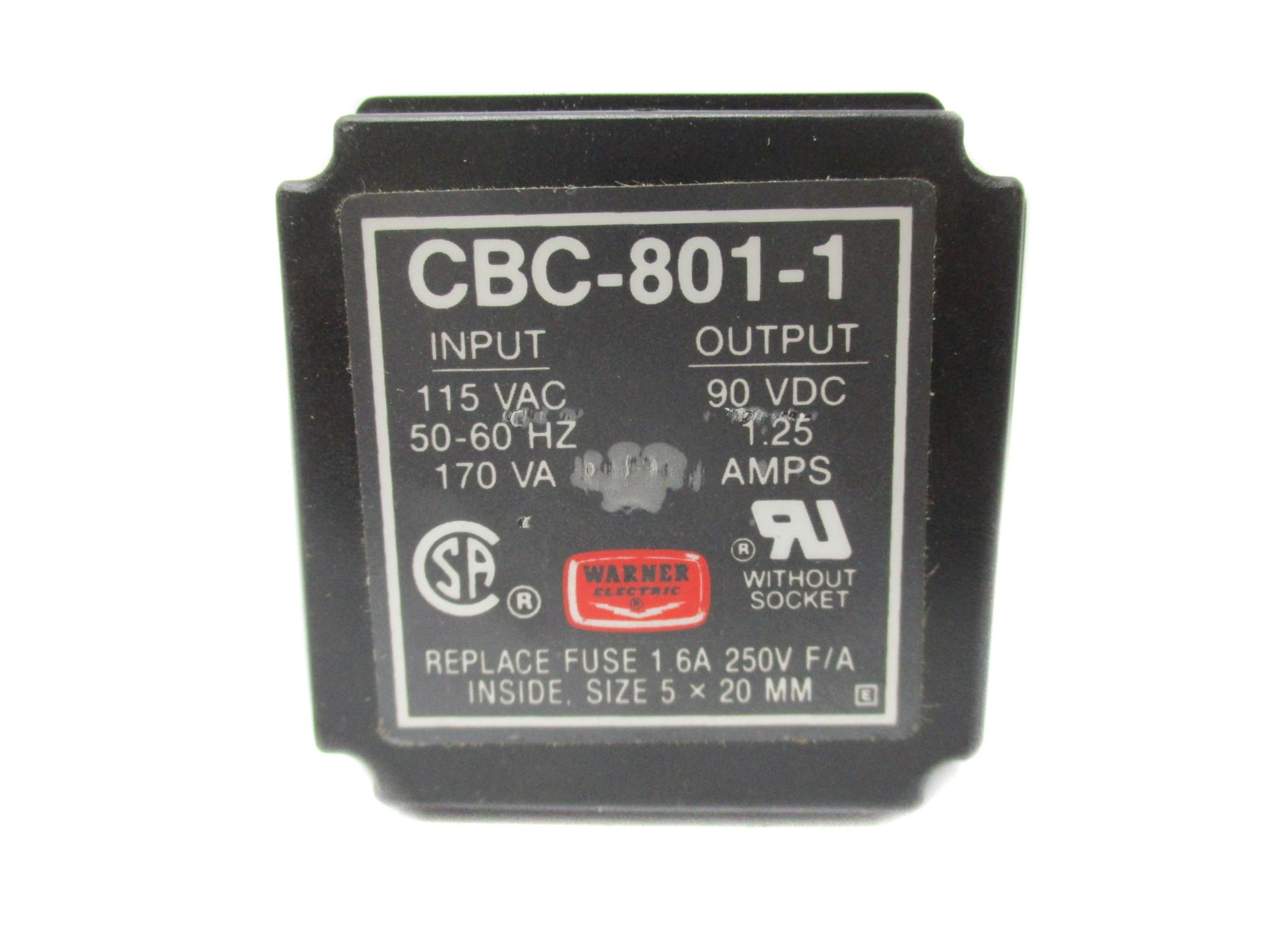 WARNER ELECTRIC CBC-801-1 115V UNMP