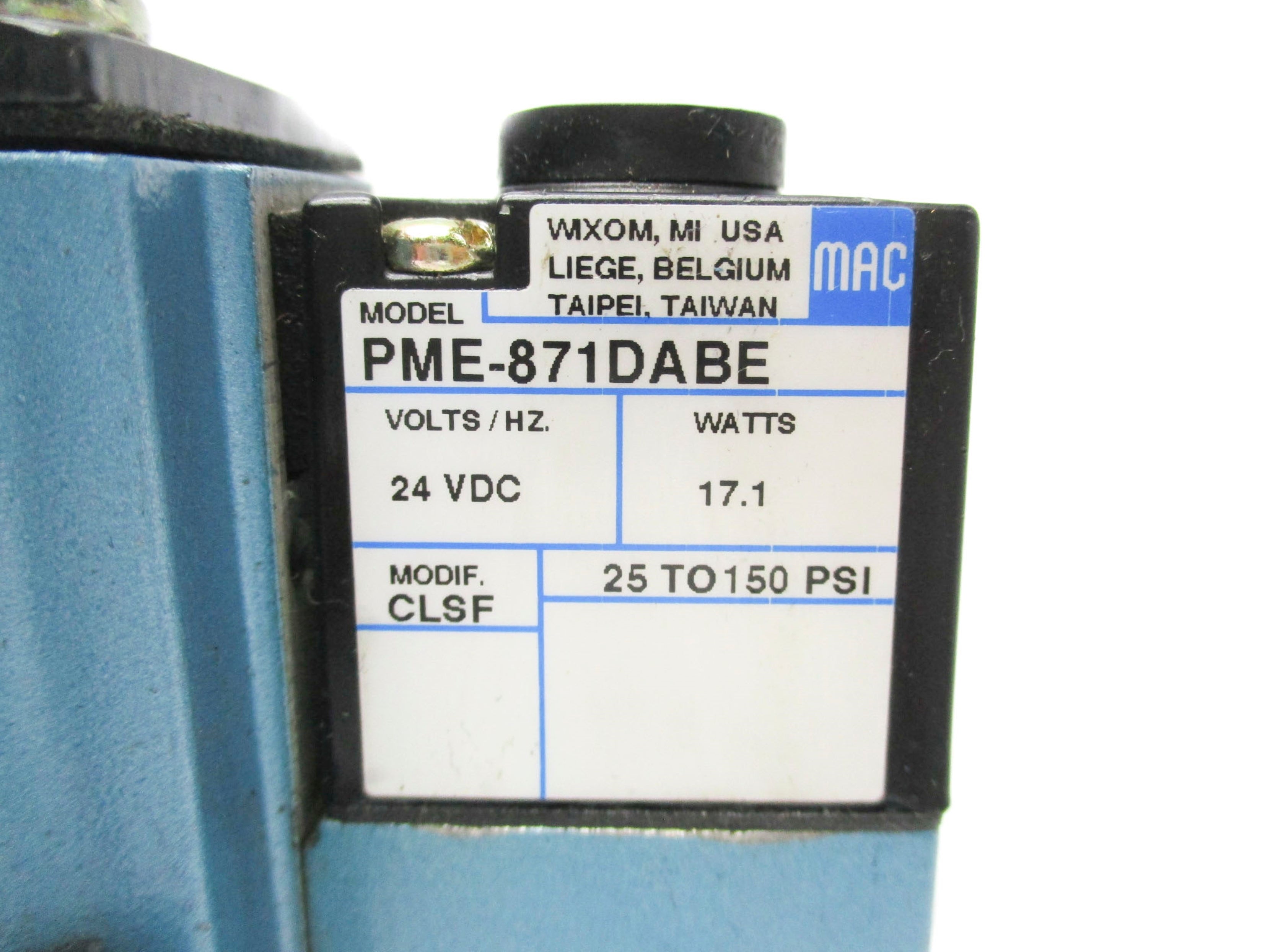 MAC 6321D-000-PM-871DA 24VDC 150PSI UNMP