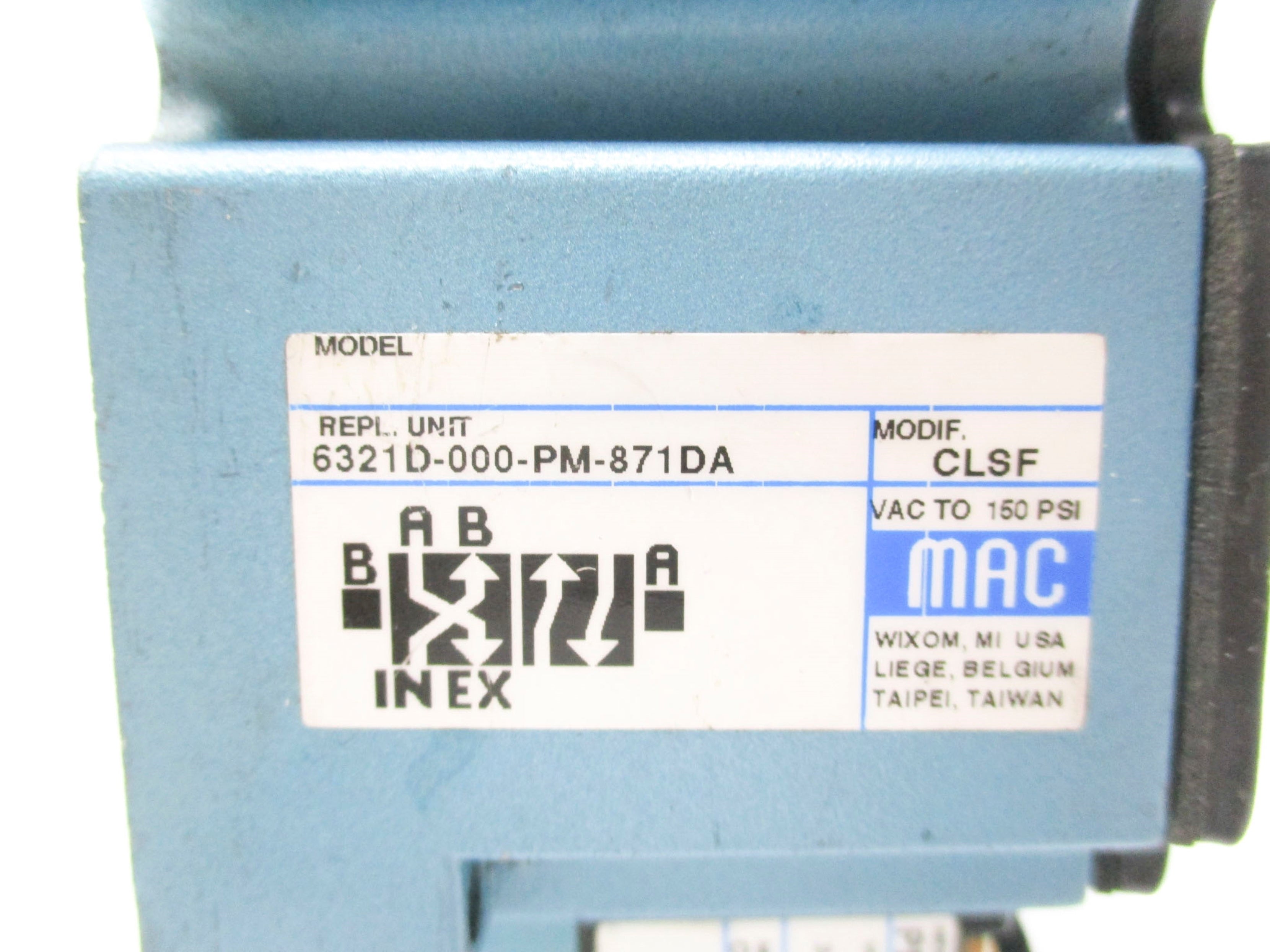 MAC 6321D-000-PM-871DA 24VDC 150PSI UNMP