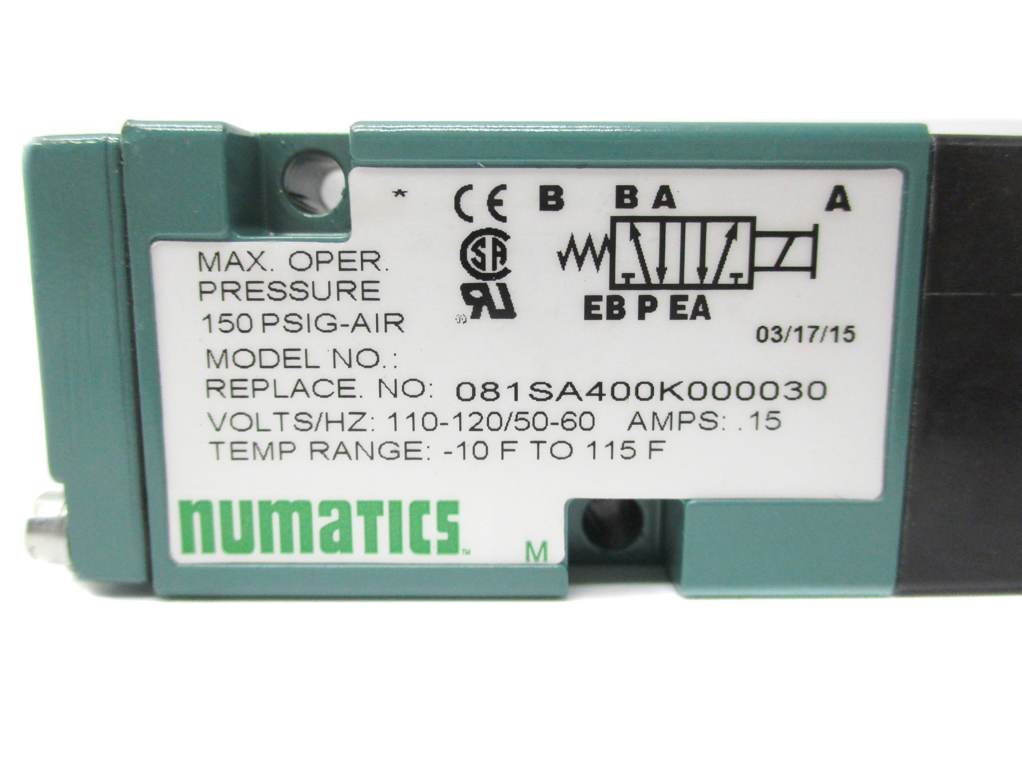 NUMATICS 081SA400K000030 NSNP