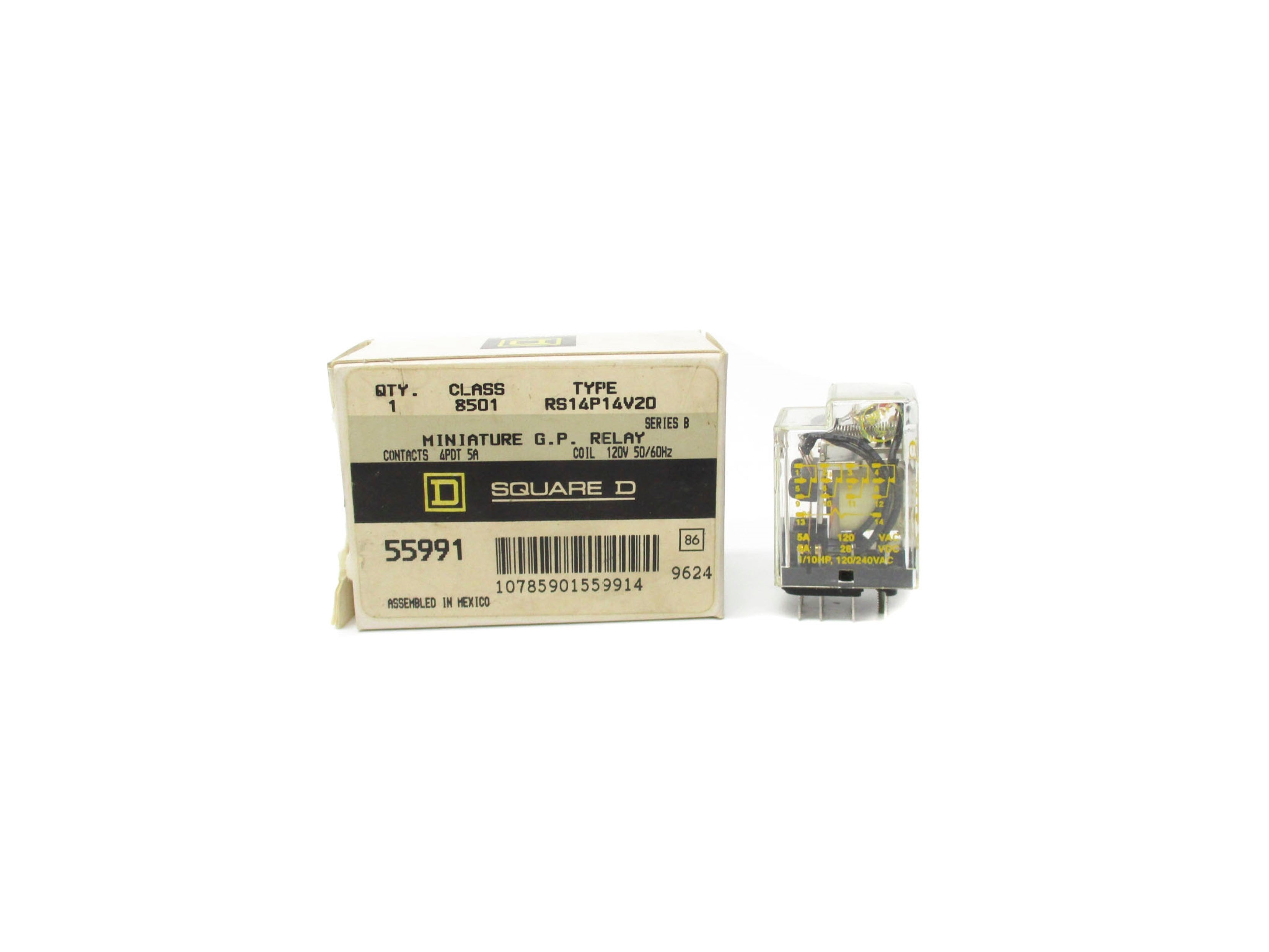 SQUARE D 8501 RS14P14V20 SER. B 120V NSMP