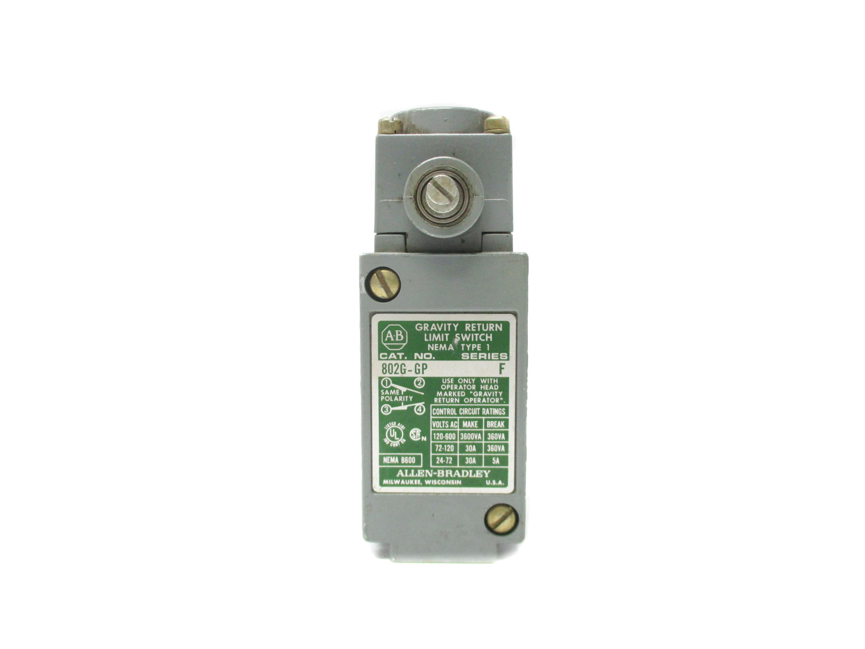 ALLEN BRADLEY 802G-GP SER. F UNMP